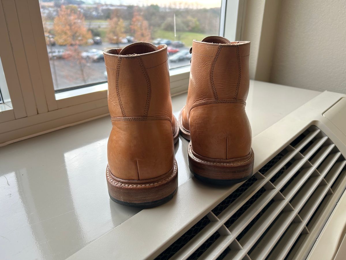 Photo by scitboot on December 2, 2023 of the Grant Stone Ottawa Boot in Badalassi Carlo Natural Minerva.