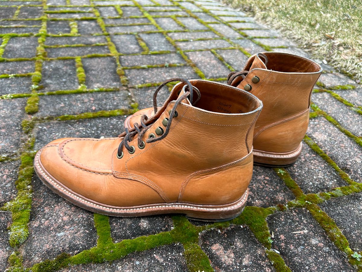 Photo by scitboot on March 2, 2024 of the Grant Stone Ottawa Boot in Badalassi Carlo Natural Minerva.