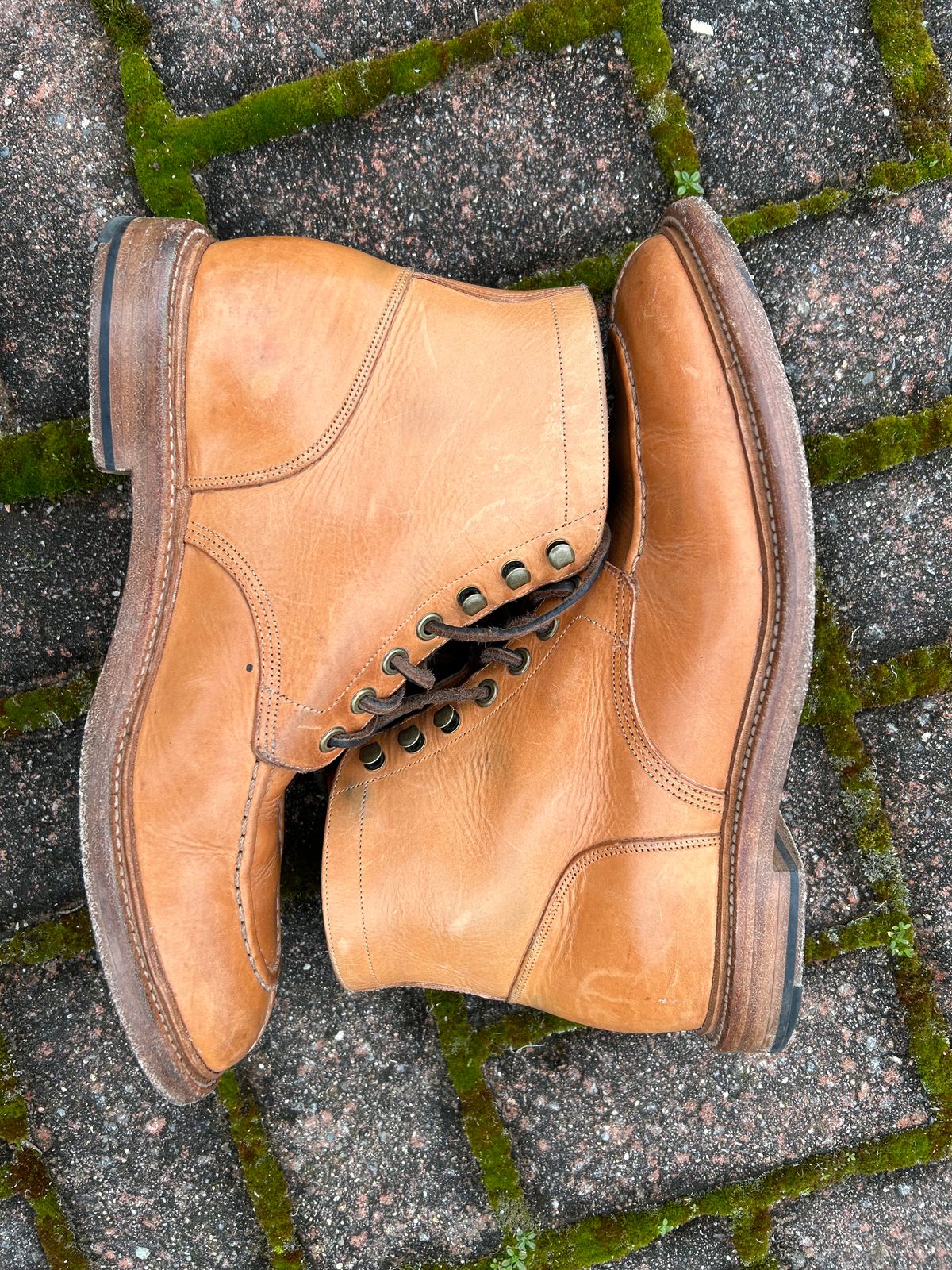 Photo by scitboot on March 2, 2024 of the Grant Stone Ottawa Boot in Badalassi Carlo Natural Minerva.