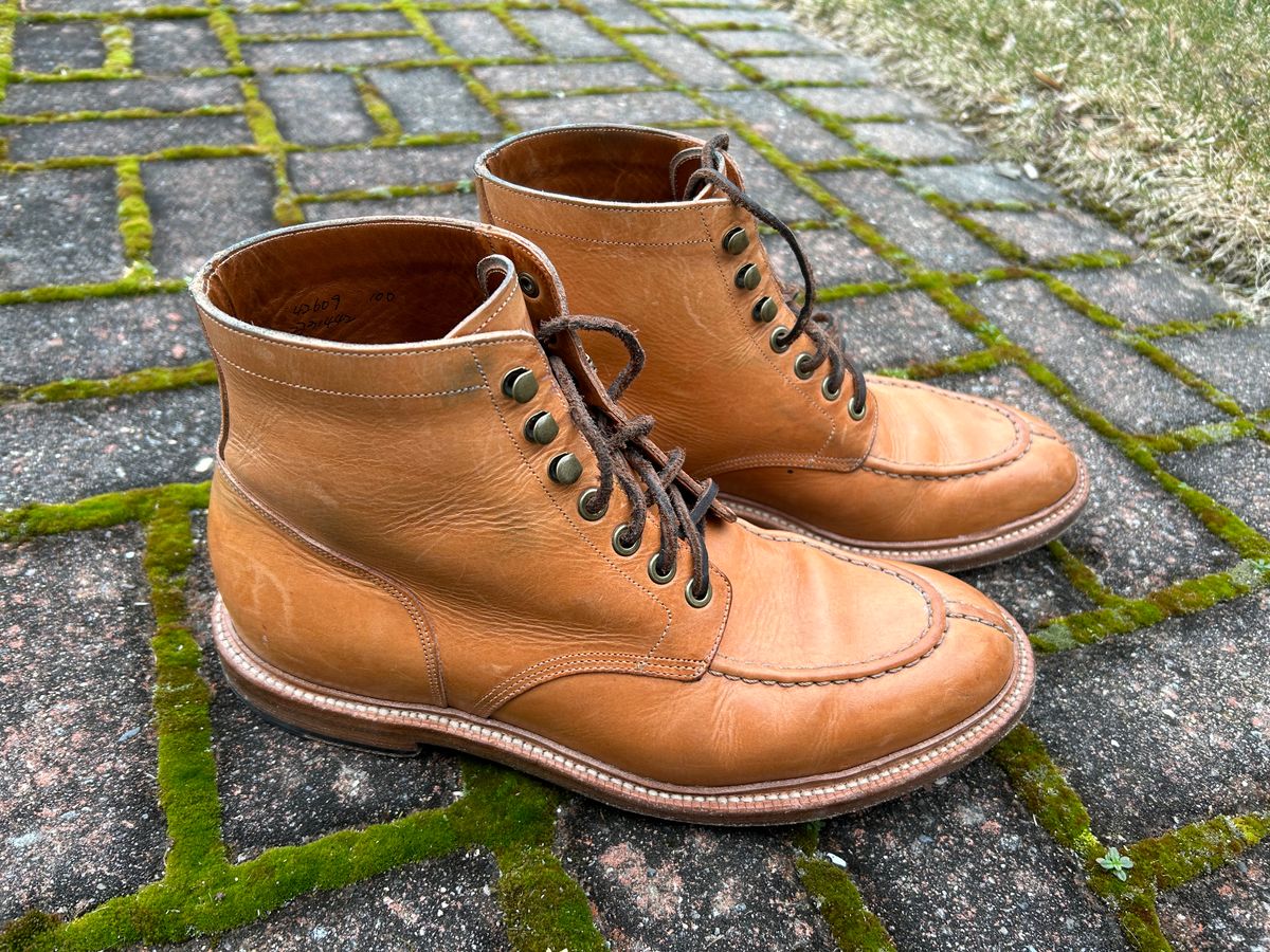 Photo by scitboot on March 2, 2024 of the Grant Stone Ottawa Boot in Badalassi Carlo Natural Minerva.