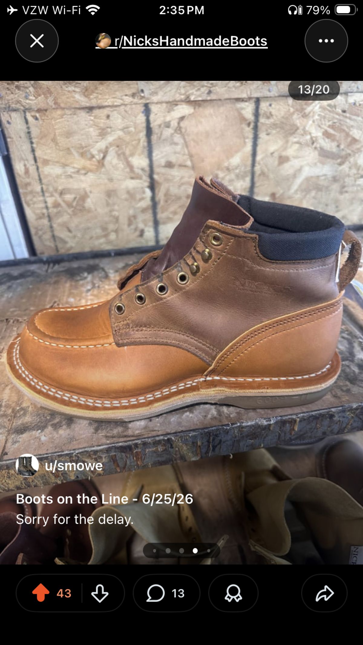 Photo by todd_ted on June 25, 2026 of the Nicks Ridgeline Hiking Boot in Seidel WeatherShield Brown.