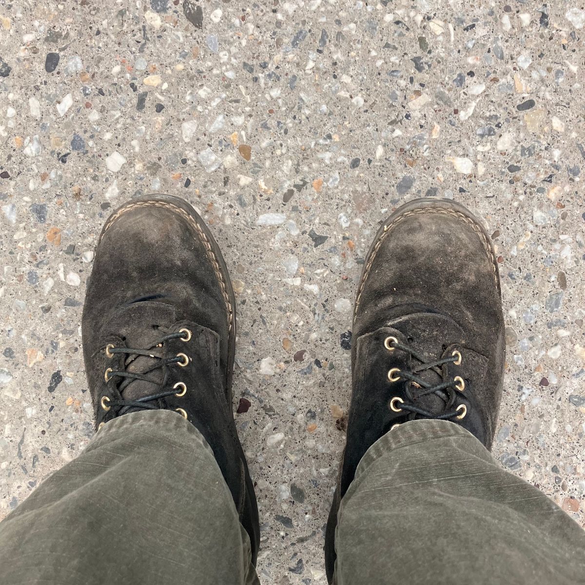 Photo by todd_ted on April 17, 2024 of the Nicks Ridgeline Hiking Boot in Seidel 1964 Black Roughout.