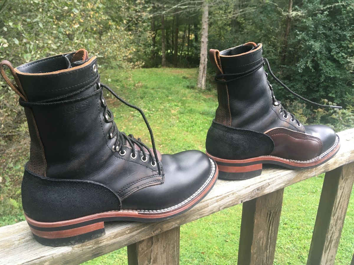 Photo by todd_ted on September 27, 2021 of the Nicks x Zuriick James in Horween Black Chromexcel.