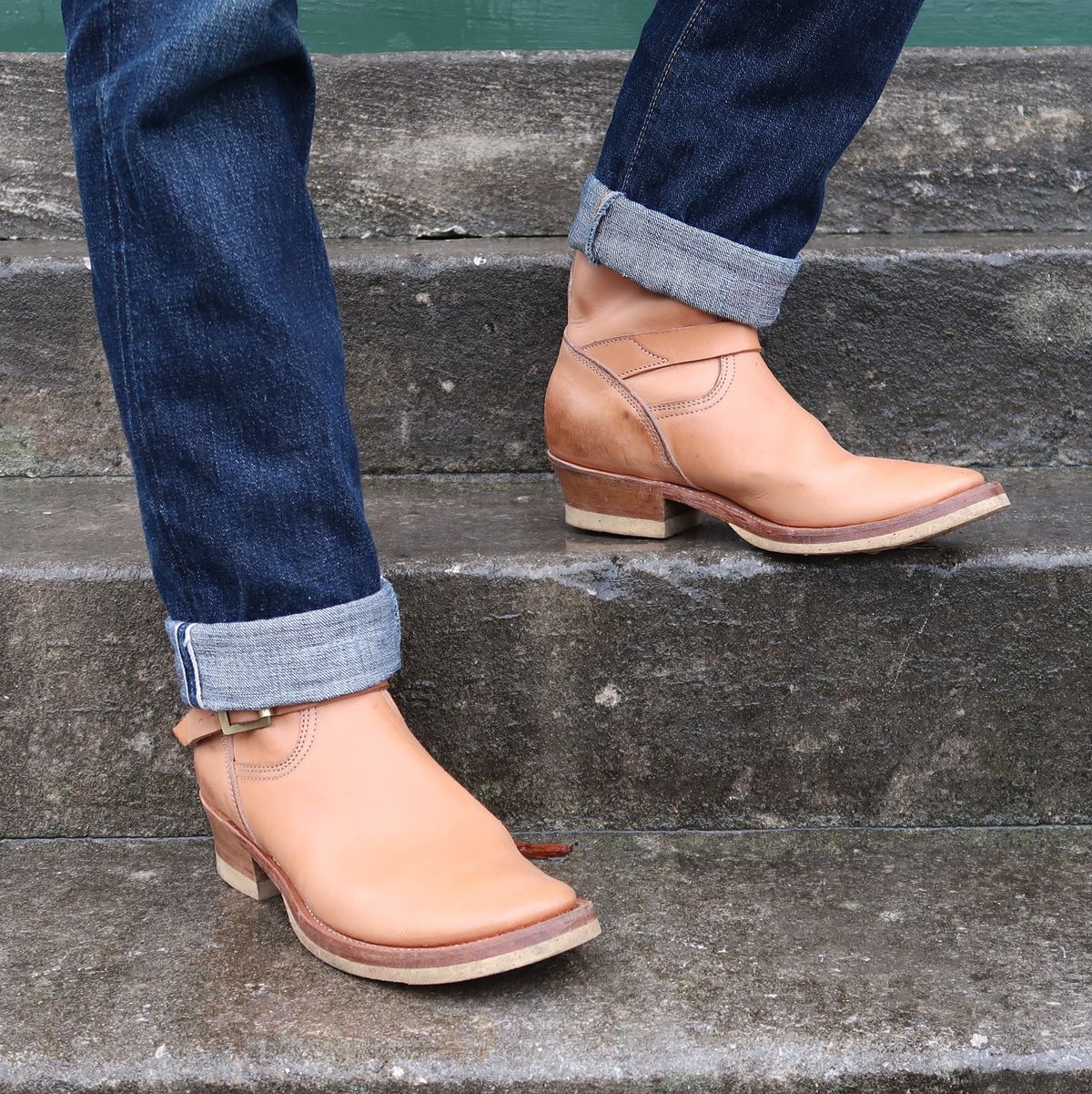 Photo by LarryStyles on January 3, 2023 of the Unsung U 22-2 Engineer Boot in Unlisted Leather.