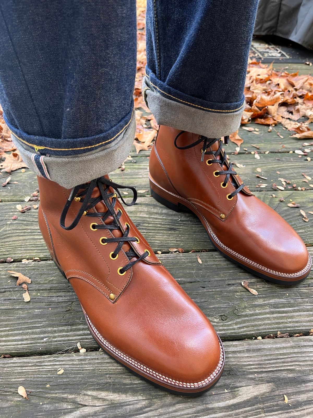 Photo by ld7465 on November 7, 2023 of the Iron Boots The Chosen One in S.B. Foot Teak Featherstone.