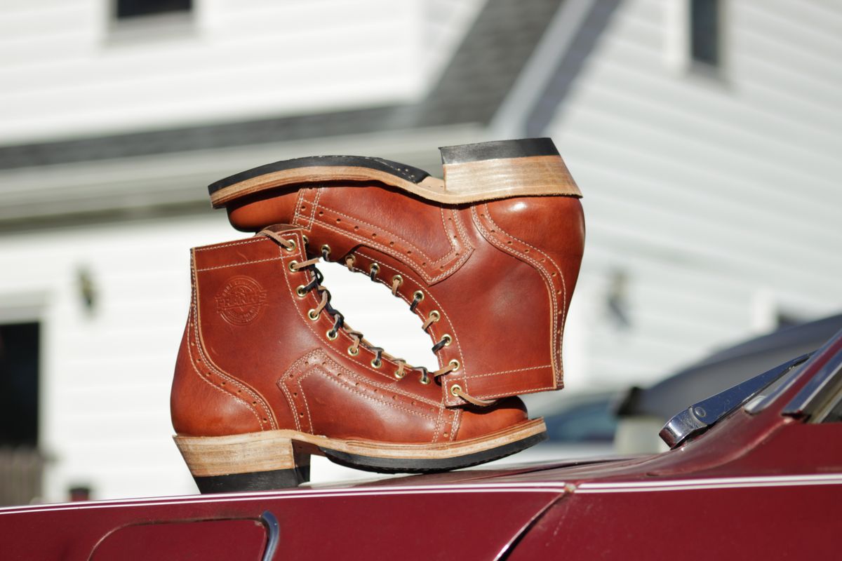 Photo by J.Seven on November 4, 2025 of the Frank's Boots Monkey Boot in Horween Olde English Dublin.