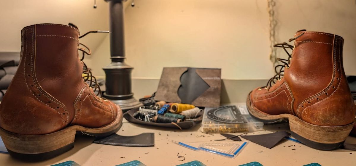 Photo by J.Seven on February 4, 2026 of the Frank's Boots Monkey Boot in Horween Olde English Dublin.