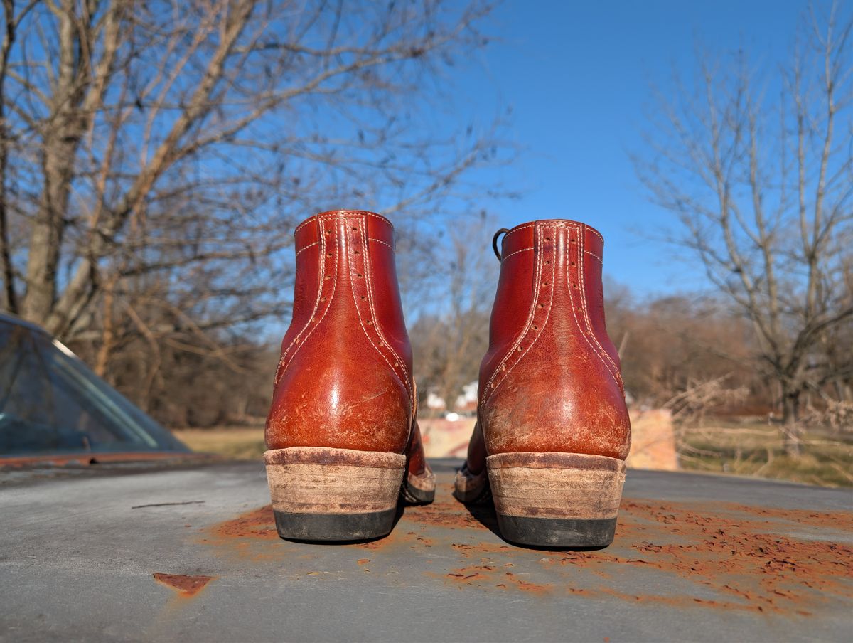 Photo by J.Seven on March 1, 2026 of the Frank's Boots Monkey Boot in Horween Olde English Dublin.