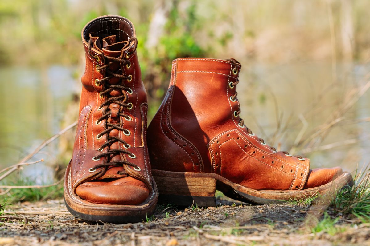 Photo by J.Seven on April 4, 2026 of the Frank's Boots Monkey Boot in Horween Olde English Dublin.