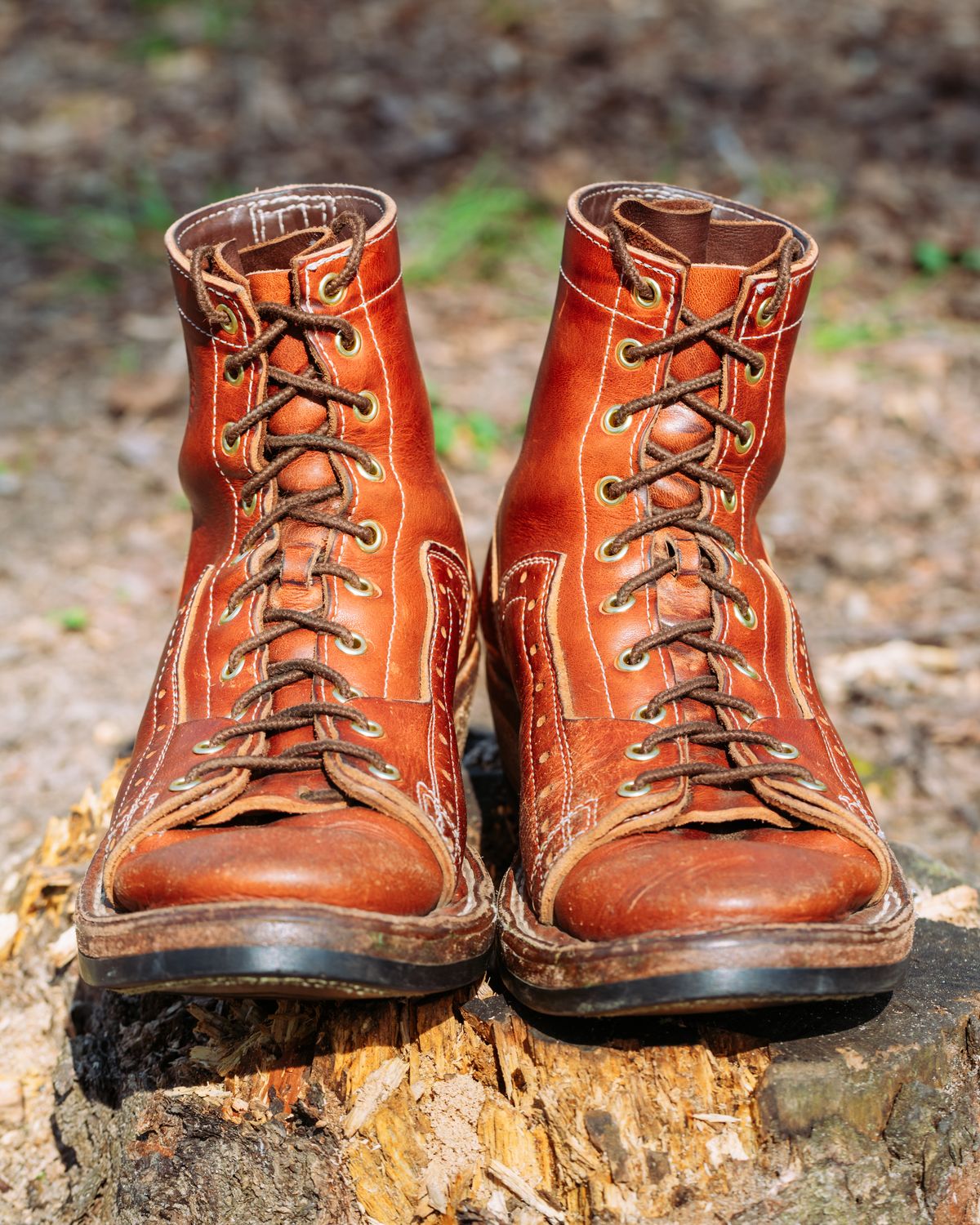 Photo by J.Seven on April 4, 2026 of the Frank's Boots Monkey Boot in Horween Olde English Dublin.