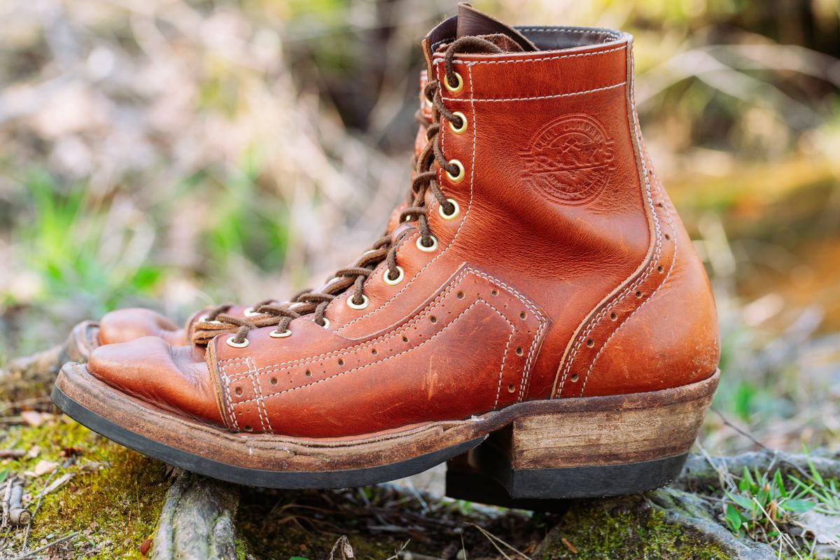 Photo by J.Seven on April 4, 2026 of the Frank's Boots Monkey Boot in Horween Olde English Dublin.