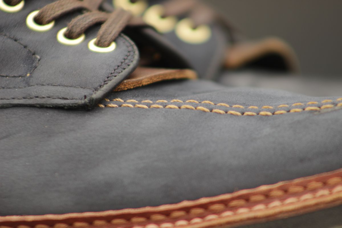 Photo by J.Seven on April 3, 2025 of the Alden Indy Boot in Horween Navy Snuffed Suede.
