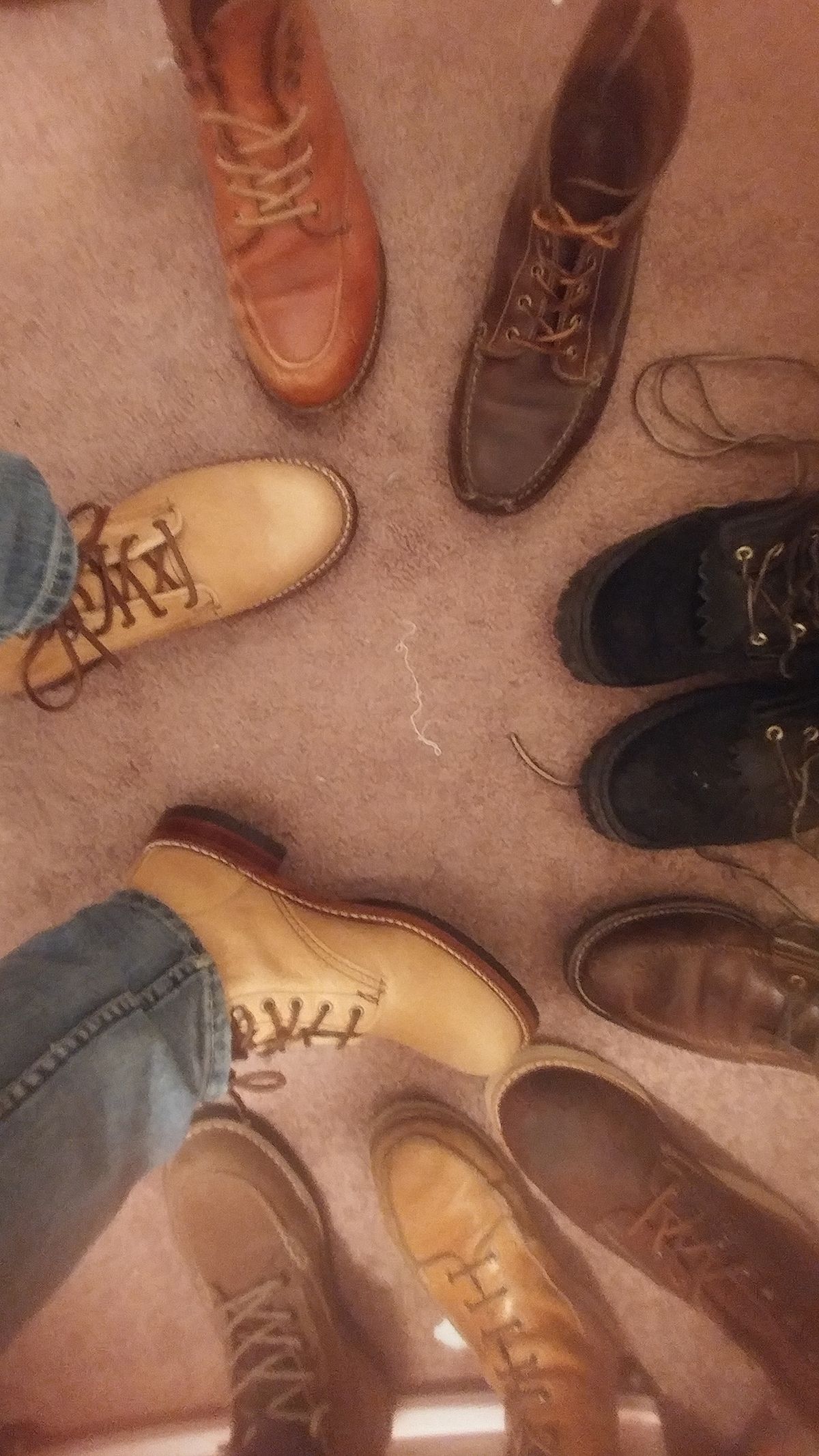 Photo by J.Seven on October 11, 2023 of the Wolverine 1000 Mile Evans Boot in Horween Olive Tanned.