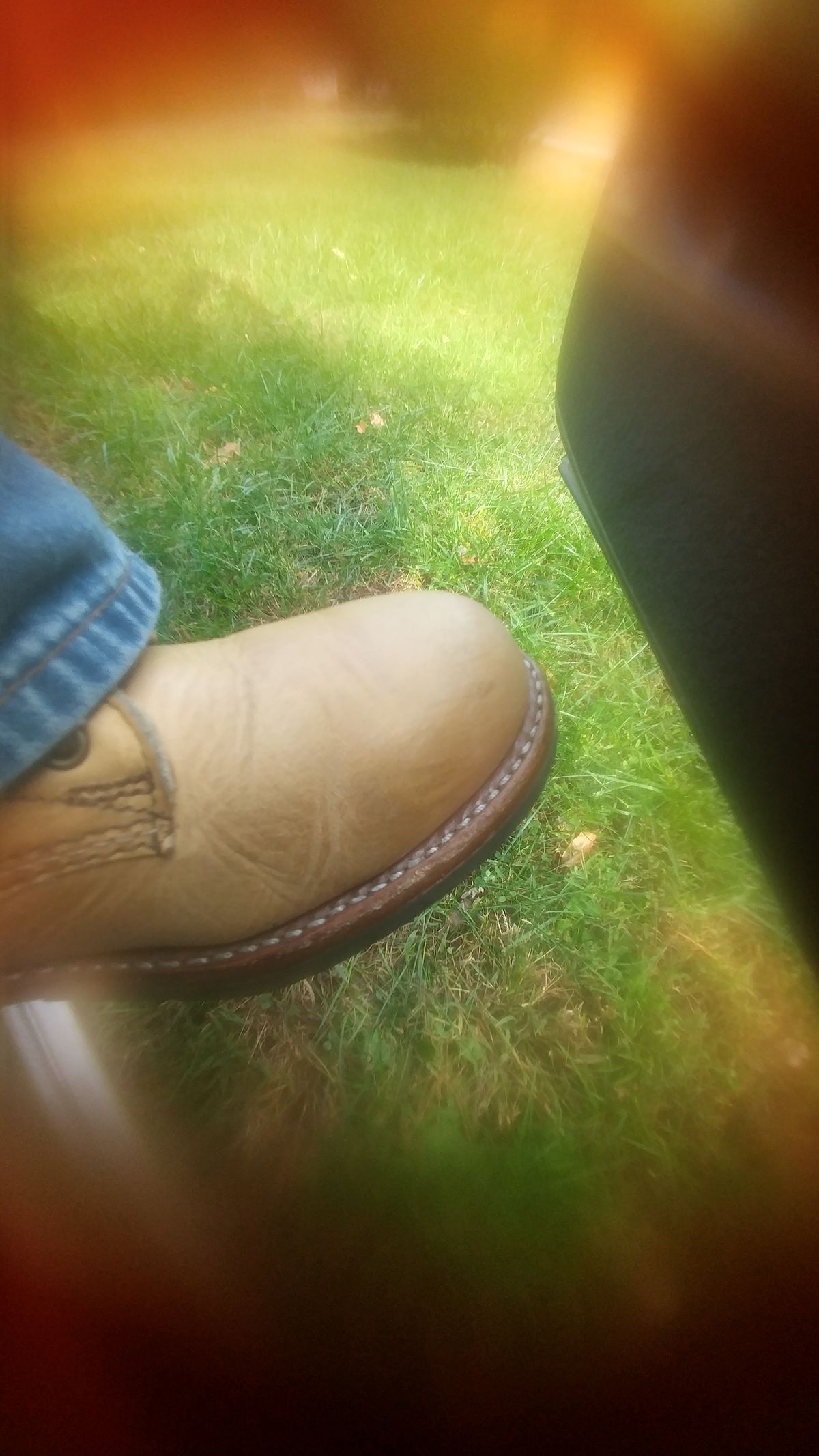 Photo by J.Seven on October 31, 2023 of the Wolverine 1000 Mile Evans Boot in Horween Olive Tanned.