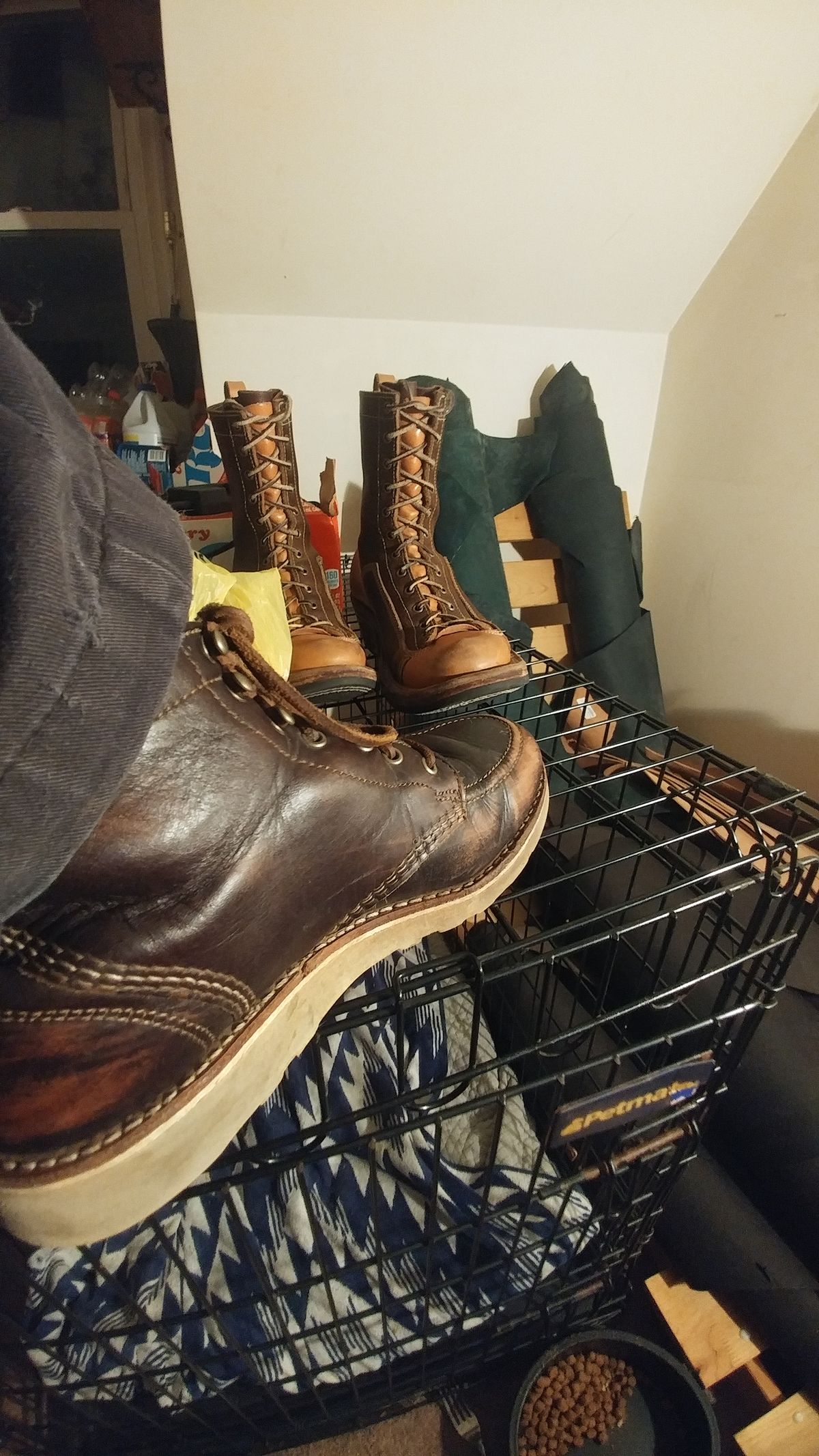 Photo by J.Seven on January 6, 2025 of the Wolverine 1000 Mile Moc-Toe Boot in Horween Arabica Lux Calfskin.