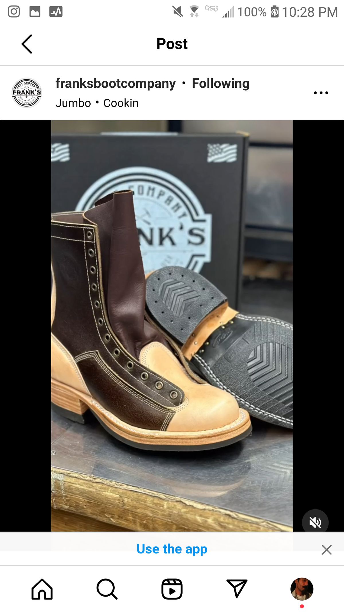 Photo by J.Seven on December 17, 2024 of the Frank's Boots Monkey Boot in Horween Cinnamon Waxed Flesh & Wickett & Craig Russet Traditional Harness.