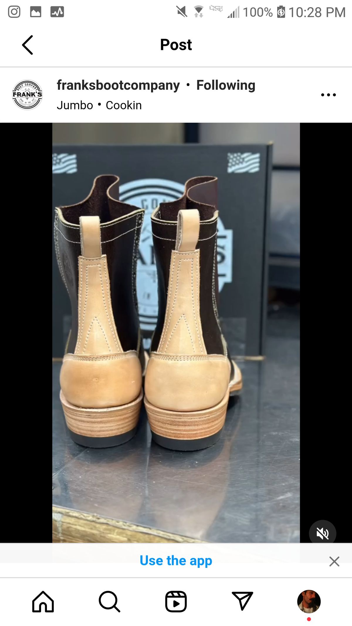 Photo by J.Seven on December 17, 2024 of the Frank's Boots Monkey Boot in Horween Cinnamon Waxed Flesh & Wickett & Craig Russet Traditional Harness.
