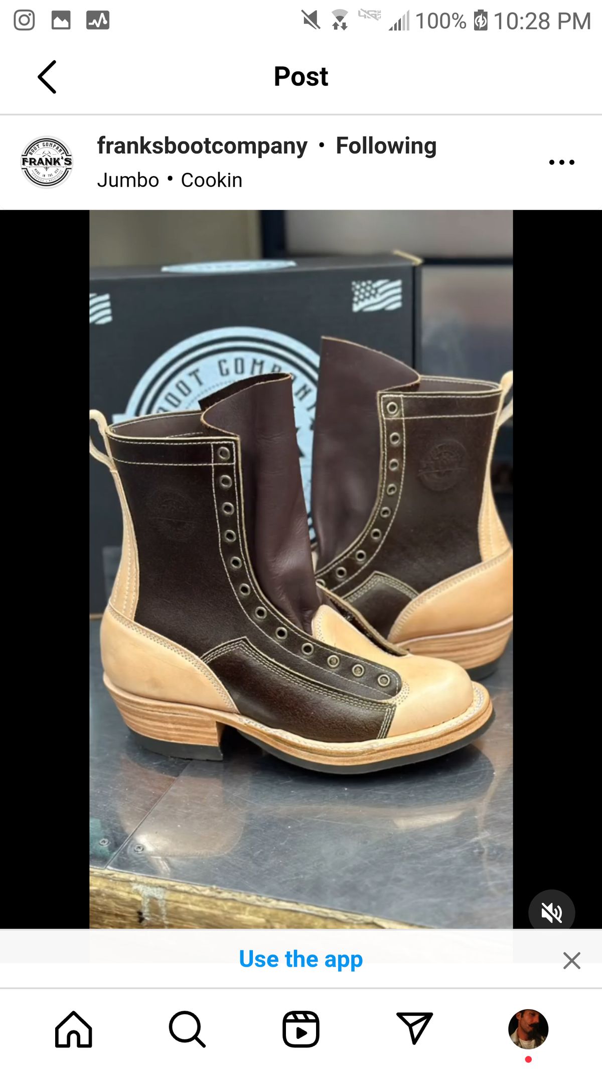 Photo by J.Seven on December 17, 2024 of the Frank's Boots Monkey Boot in Horween Cinnamon Waxed Flesh & Wickett & Craig Russet Traditional Harness.