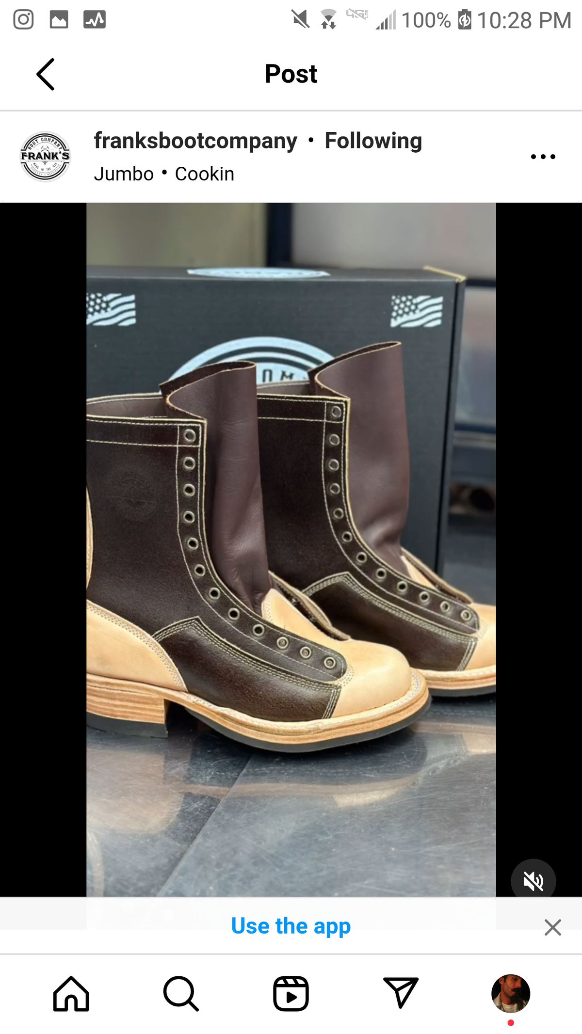 Photo by J.Seven on December 17, 2024 of the Frank's Boots Monkey Boot in Horween Cinnamon Waxed Flesh & Wickett & Craig Russet Traditional Harness.