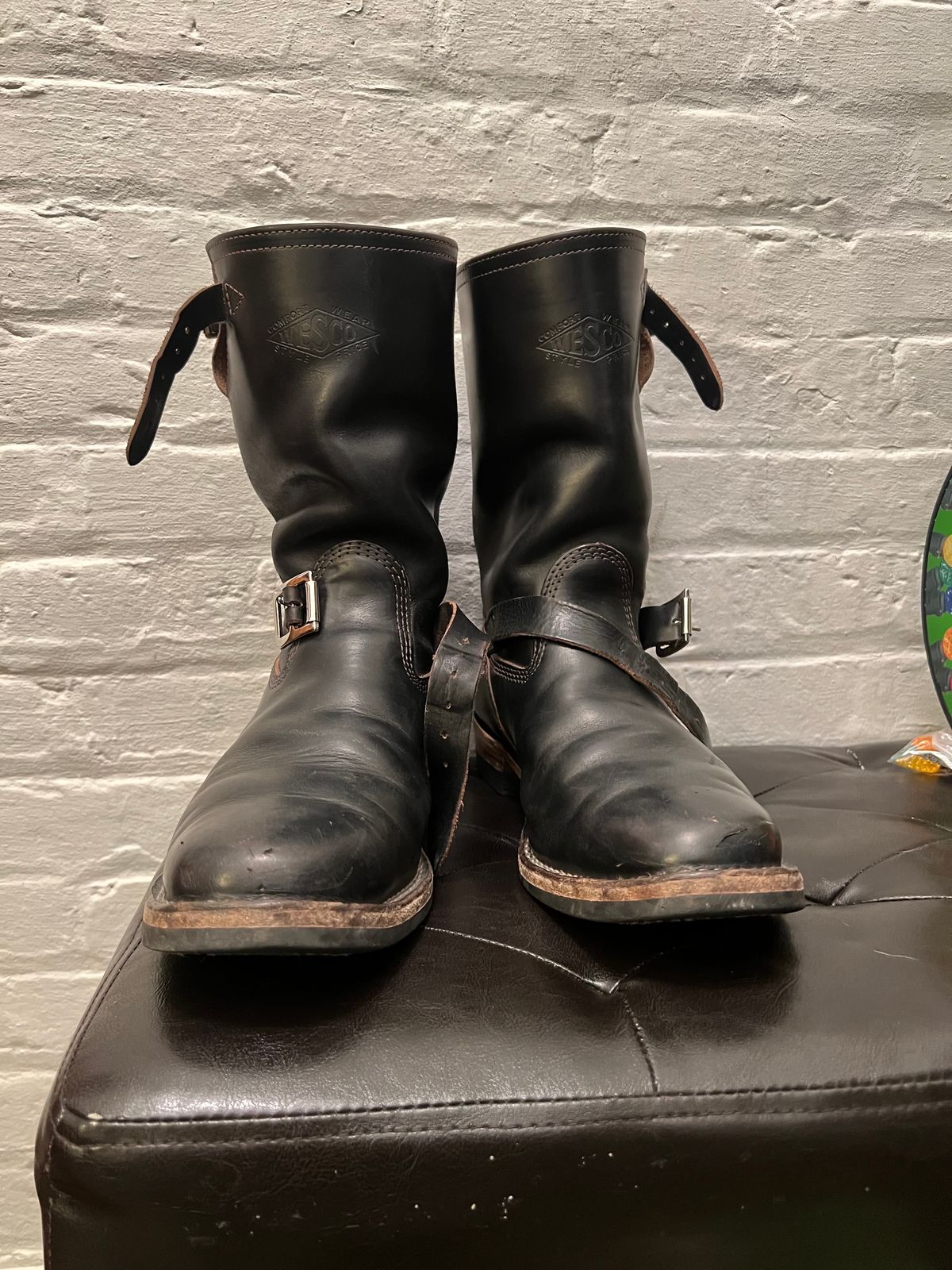 Photo by twigglekitty73 on December 2, 2023 of the Wesco Mister Lou in Horween Black Chromexcel Horsehide.