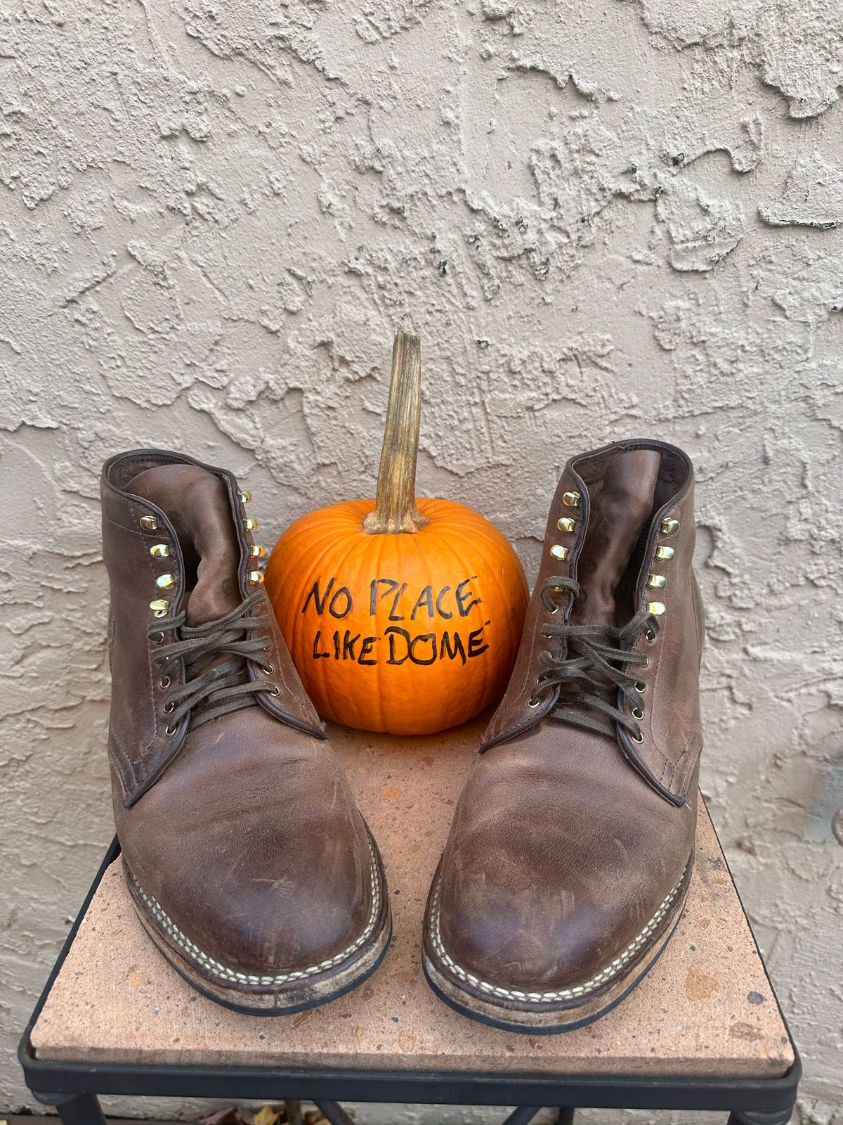 Photo by AGold on November 1, 2022 of the Viberg Service Boot in Horween Natural Chromexcel.