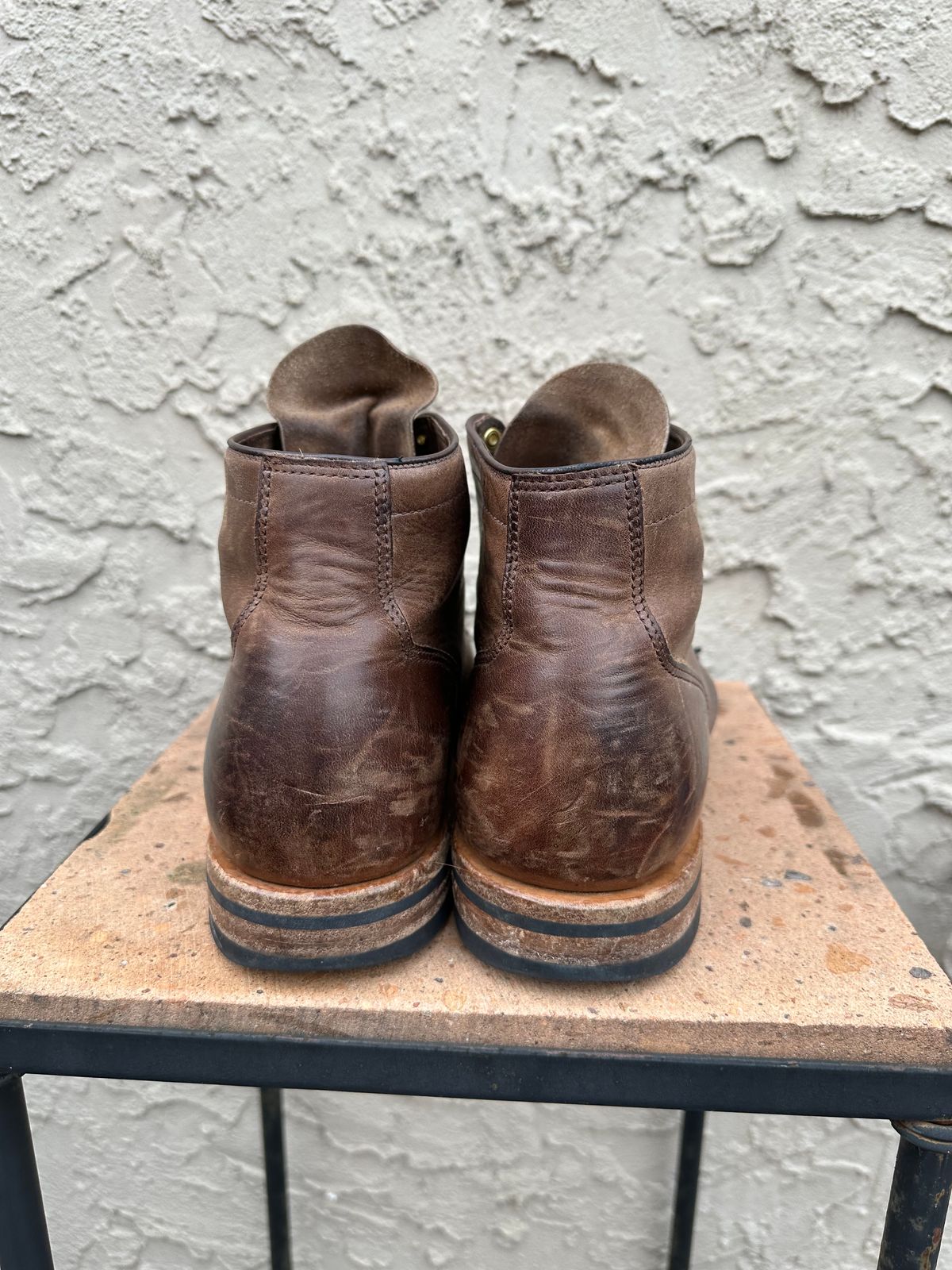 Photo by AGold on January 5, 2023 of the Viberg Service Boot in Horween Natural Chromexcel.