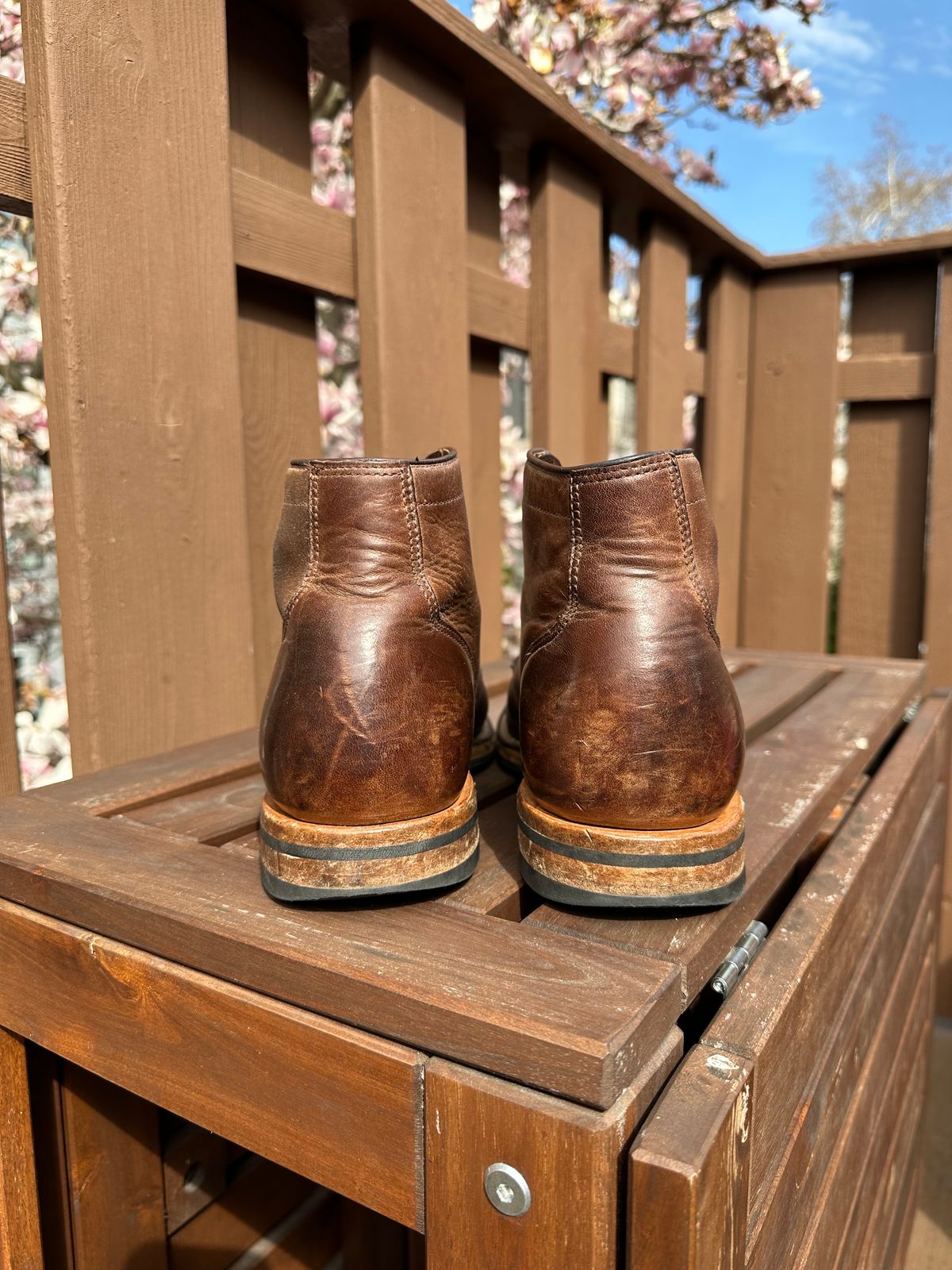 Photo by AGold on April 3, 2023 of the Viberg Service Boot in Horween Natural Chromexcel.