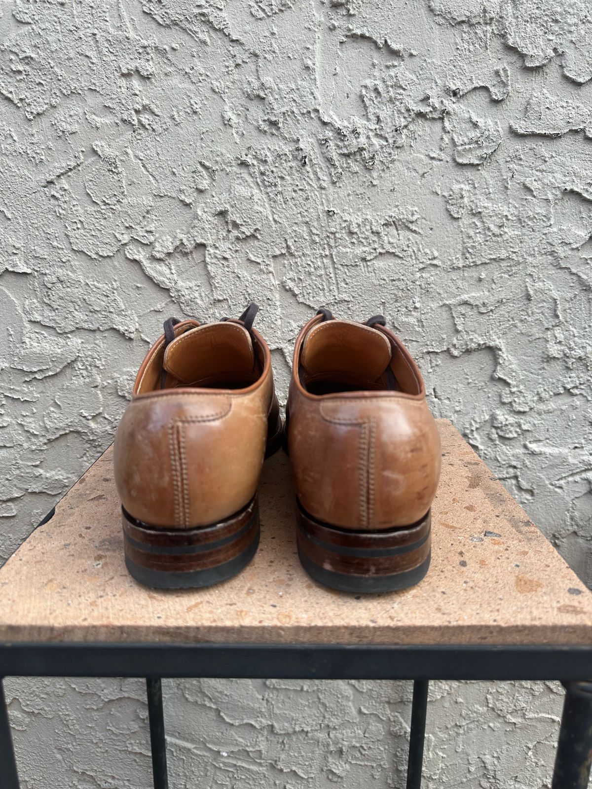 Photo by AGold on November 1, 2022 of the Viberg Bastion Oxford in Horween Natural Shell Cordovan.