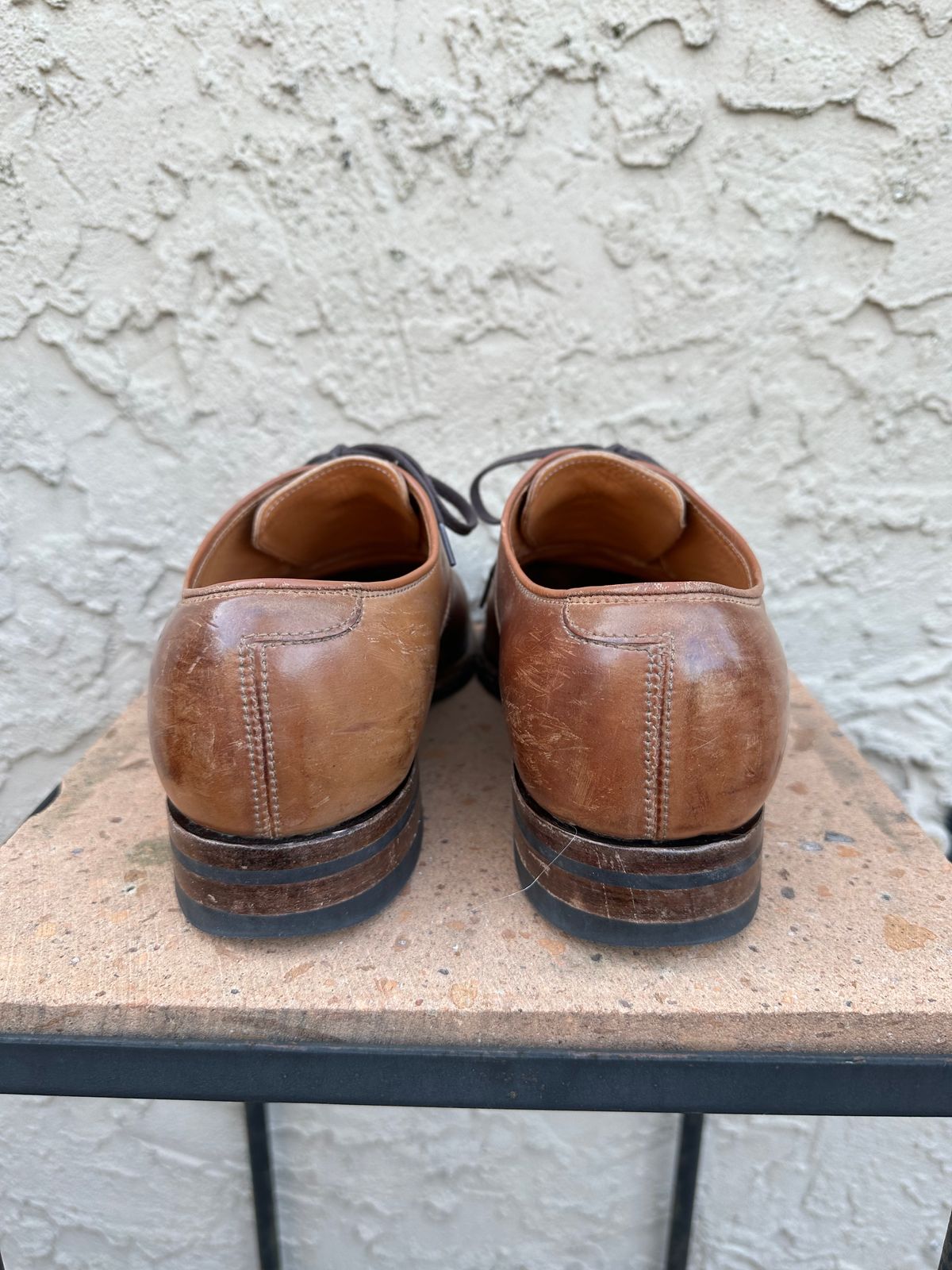 Photo by AGold on February 2, 2023 of the Viberg Bastion Oxford in Horween Natural Shell Cordovan.