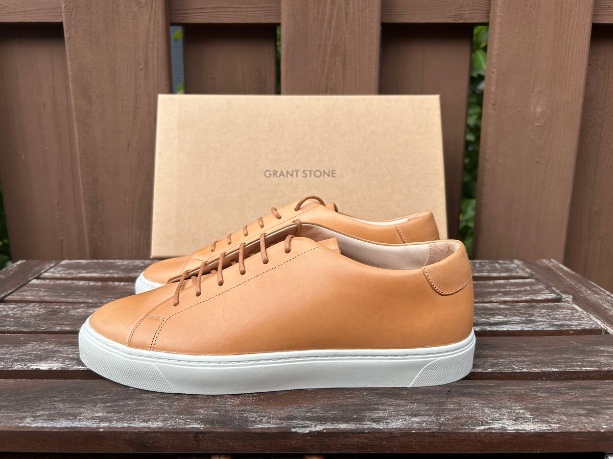 Photo by AGold on October 1, 2024 of the Grant Stone Coast Sneaker in Badalassi Carlo Natural Minerva.