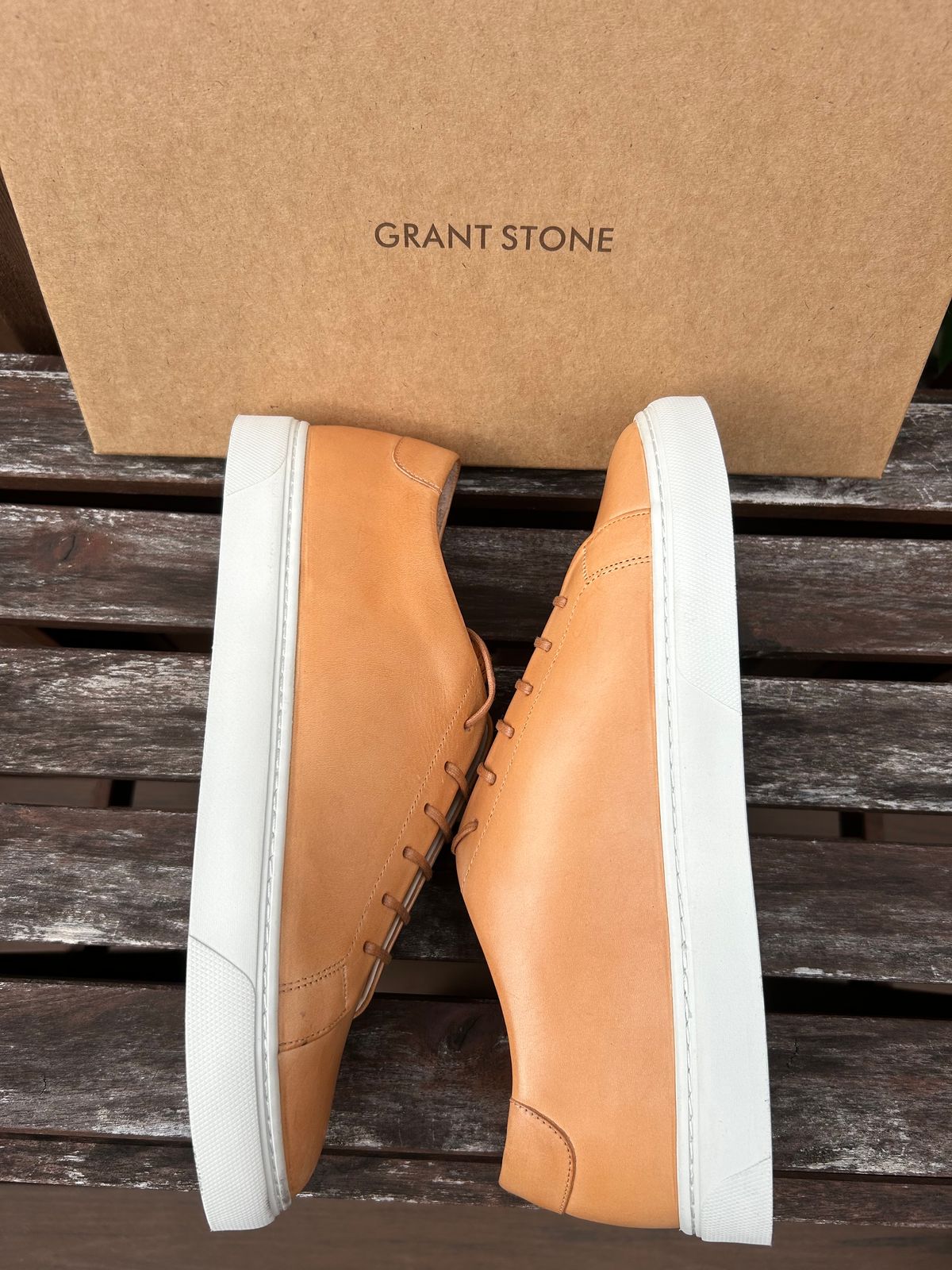 Photo by AGold on October 1, 2024 of the Grant Stone Coast Sneaker in Badalassi Carlo Natural Minerva.