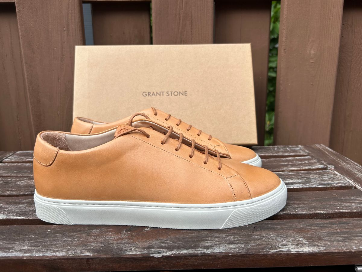 Photo by AGold on October 1, 2024 of the Grant Stone Coast Sneaker in Badalassi Carlo Natural Minerva.