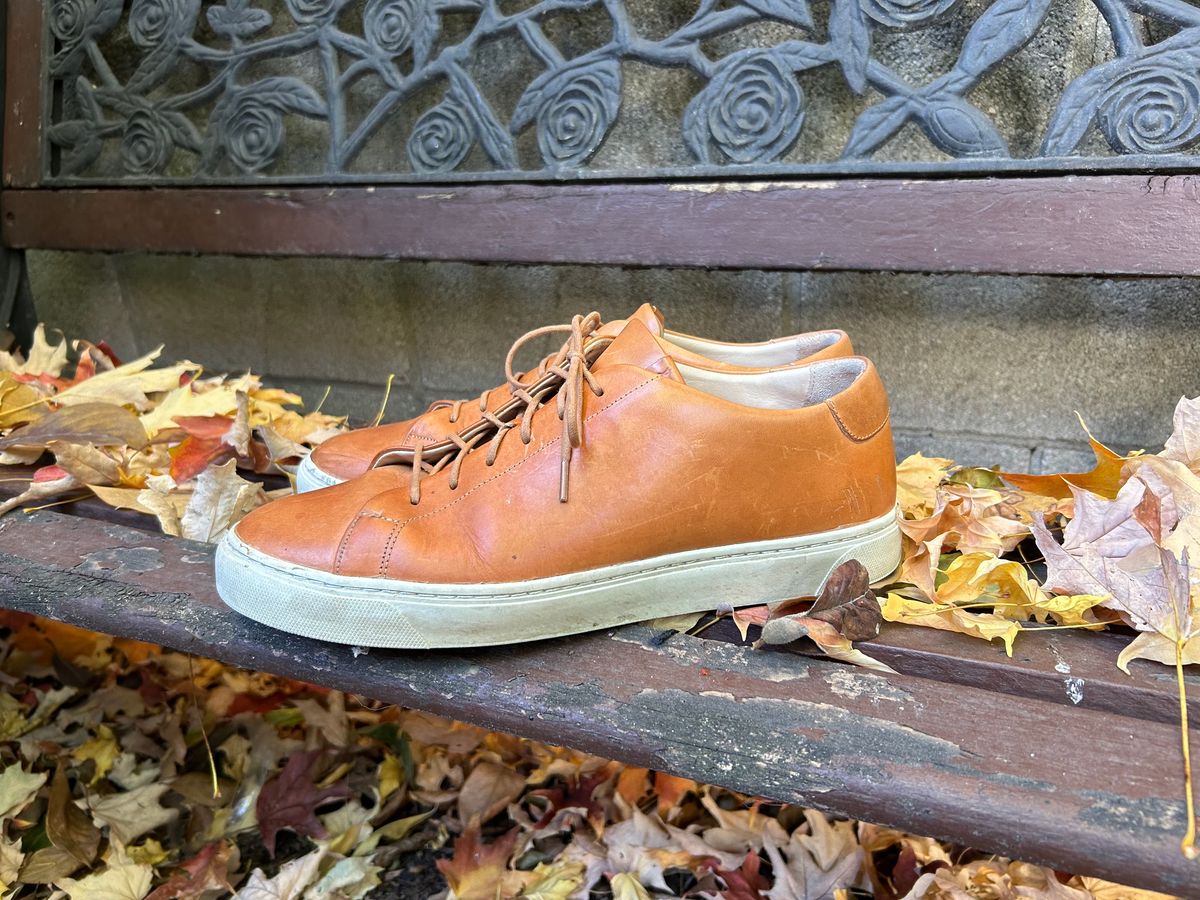 Photo by AGold on November 1, 2024 of the Grant Stone Coast Sneaker in Badalassi Carlo Natural Minerva.