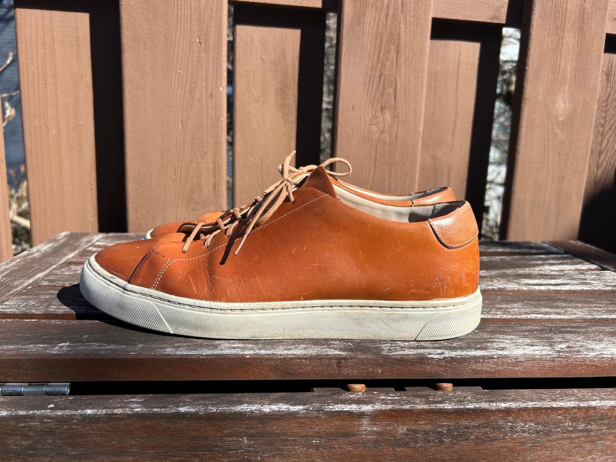 Photo by AGold on March 3, 2025 of the Grant Stone Coast Sneaker in Badalassi Carlo Natural Minerva.