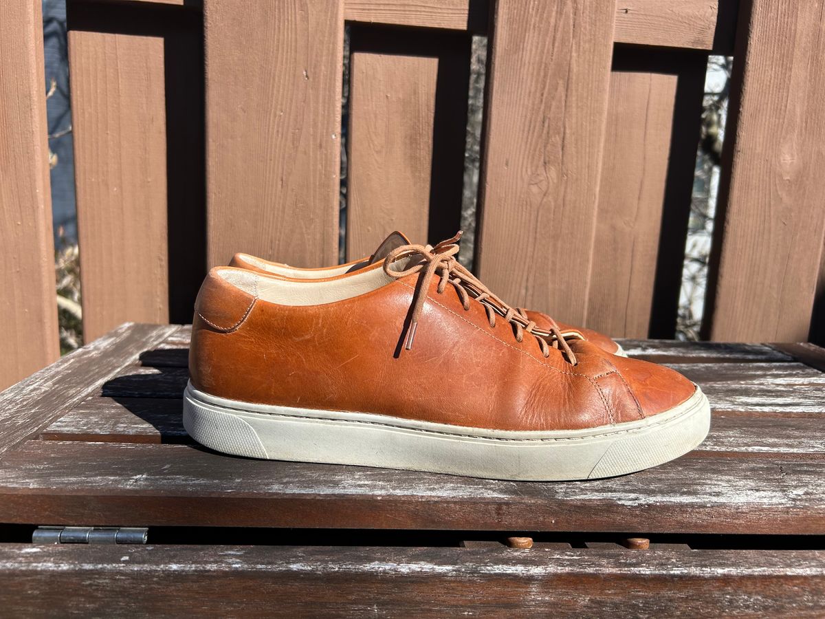 Photo by AGold on March 3, 2025 of the Grant Stone Coast Sneaker in Badalassi Carlo Natural Minerva.