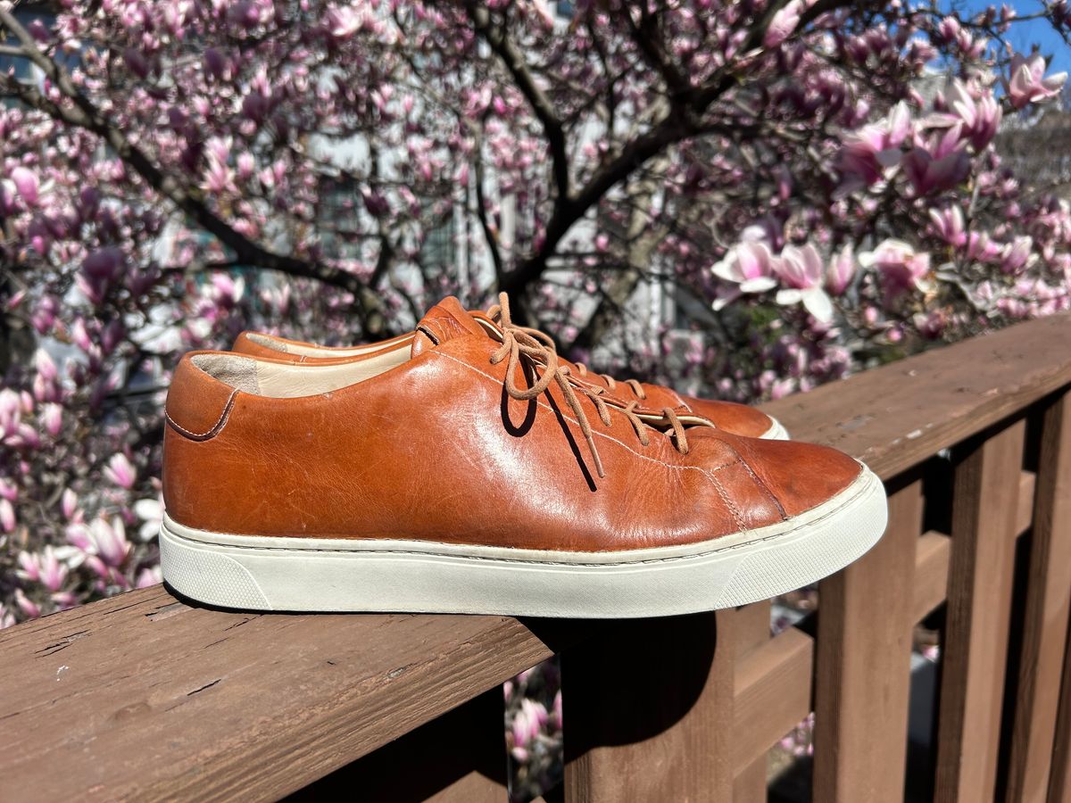 Photo by AGold on March 27, 2025 of the Grant Stone Coast Sneaker in Badalassi Carlo Natural Minerva.