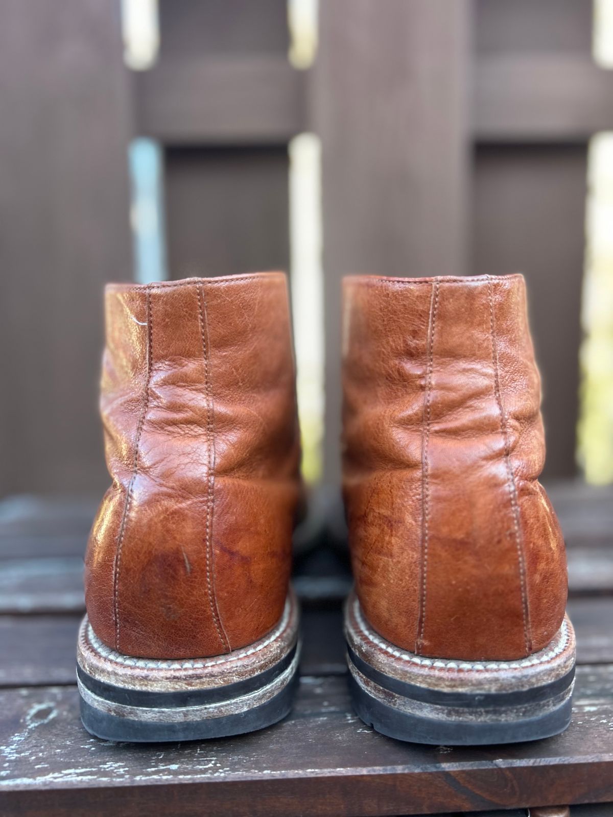 Photo by AGold on February 4, 2024 of the Grant Stone Edward Boot in Incas Rust Kangaroo.