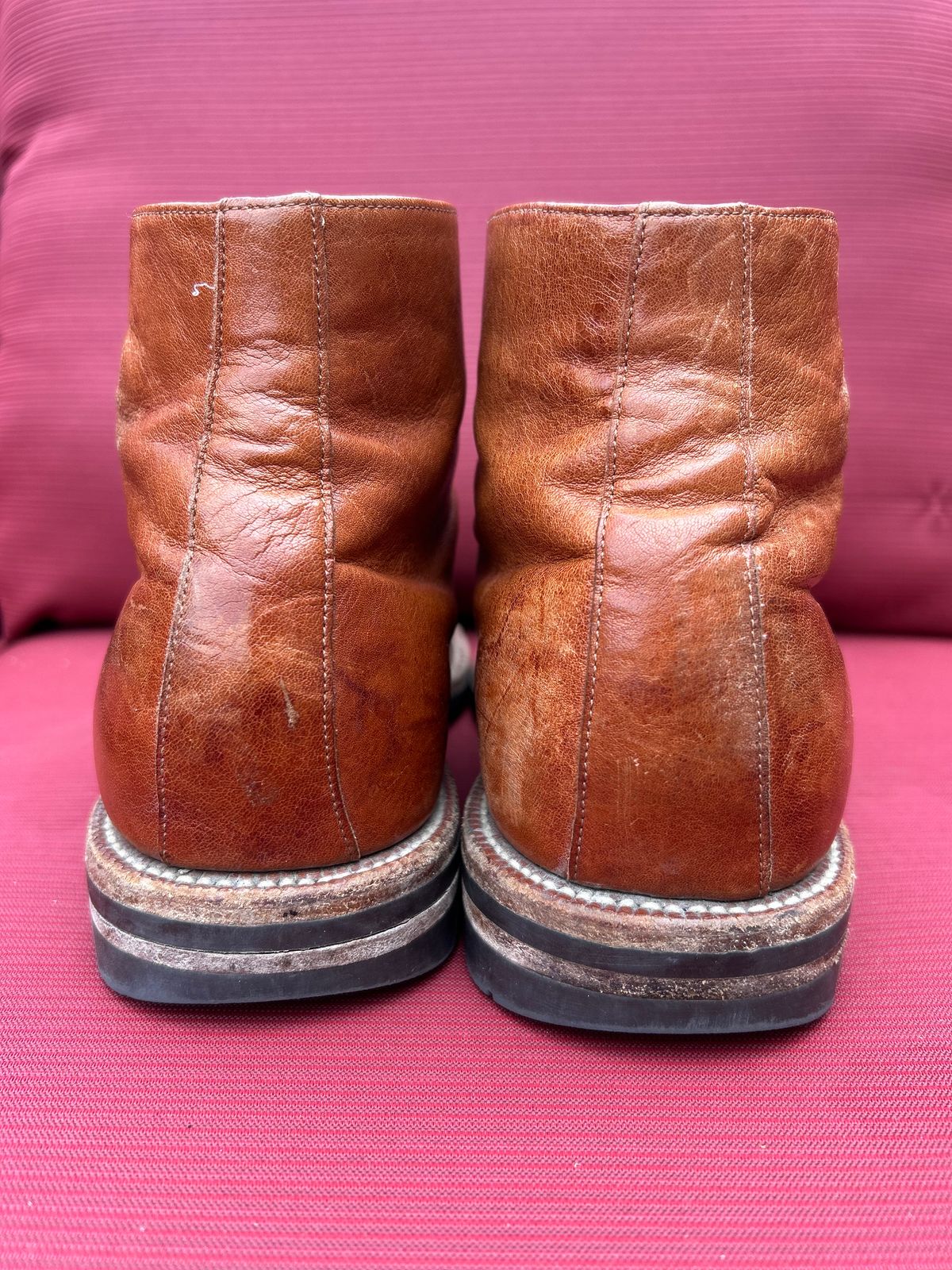 Photo by AGold on March 4, 2024 of the Grant Stone Edward Boot in Incas Rust Kangaroo.