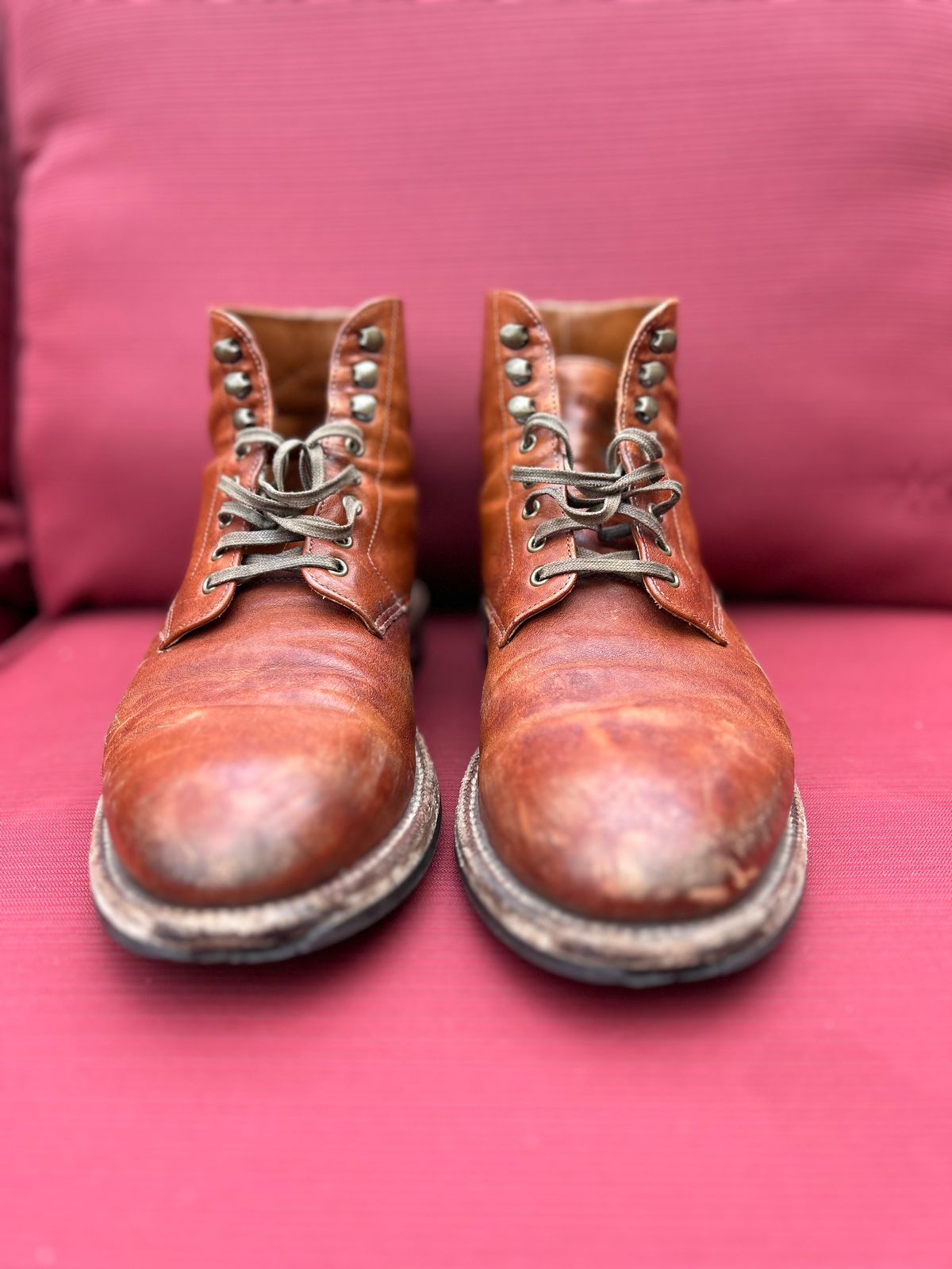 Photo by AGold on March 4, 2024 of the Grant Stone Edward Boot in Incas Rust Kangaroo.