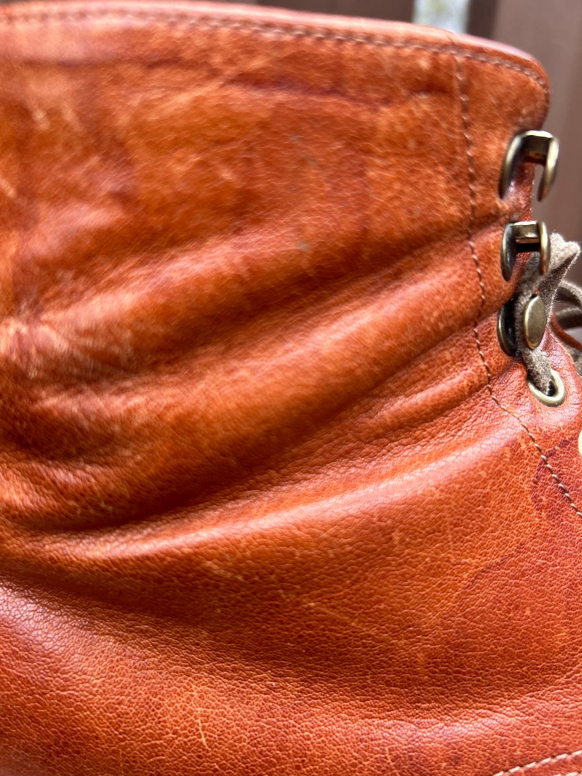 Photo by AGold on April 5, 2024 of the Grant Stone Edward Boot in Incas Rust Kangaroo.