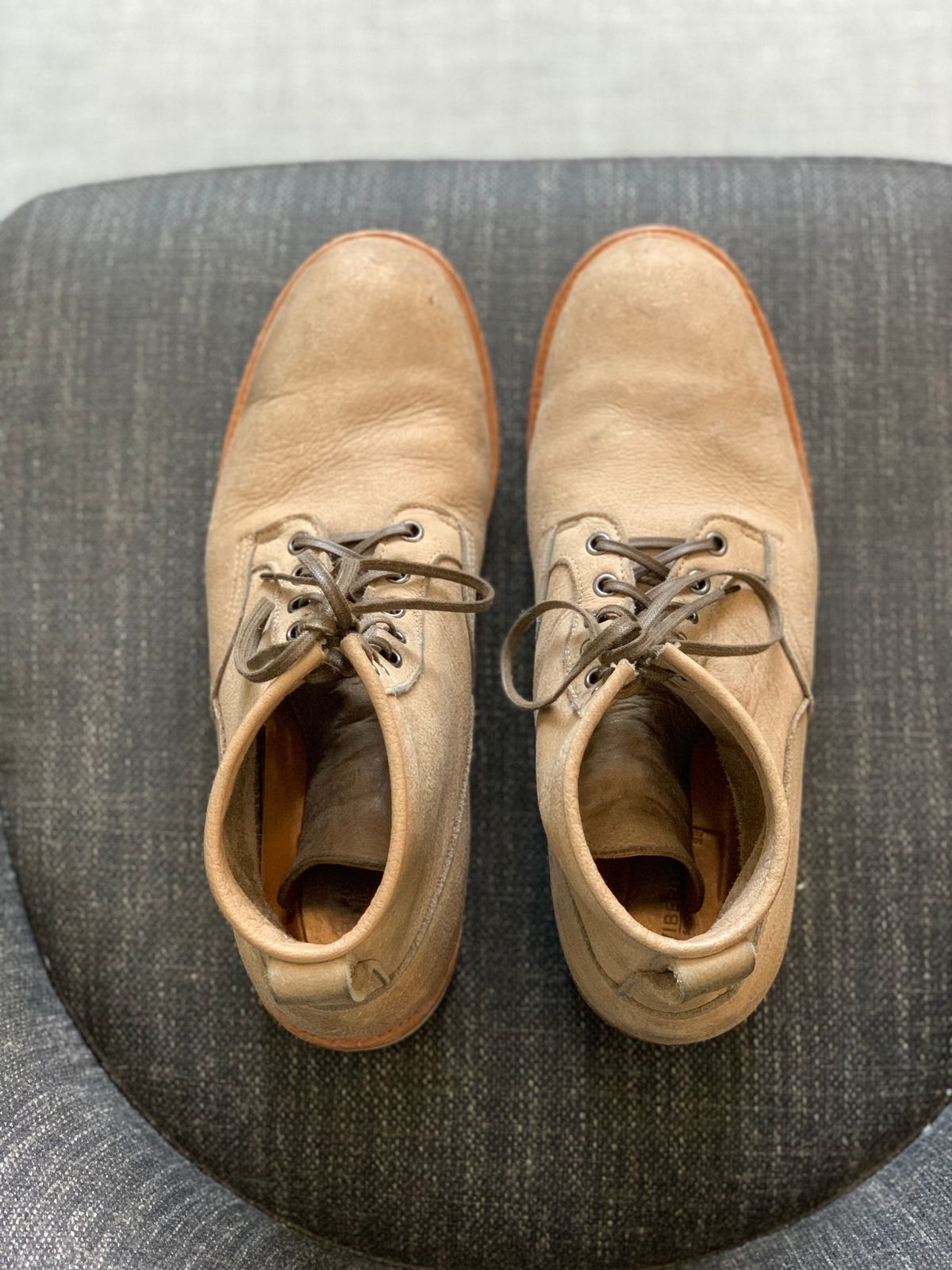 Photo by lonewolfpacman on January 4, 2024 of the Viberg Scout Boot in C.F. Stead Nomad Bokhara Nubuck.
