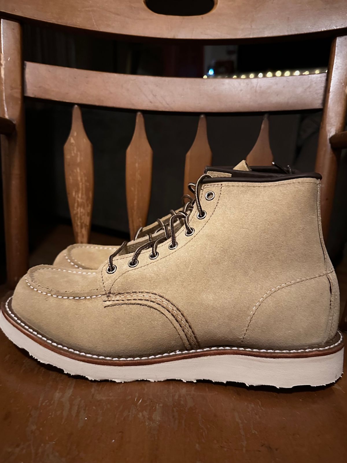 Photo by tmcginness on October 1, 2023 of the Red Wing 6-Inch Classic Moc in S.B. Foot Hawthorne Abilene.