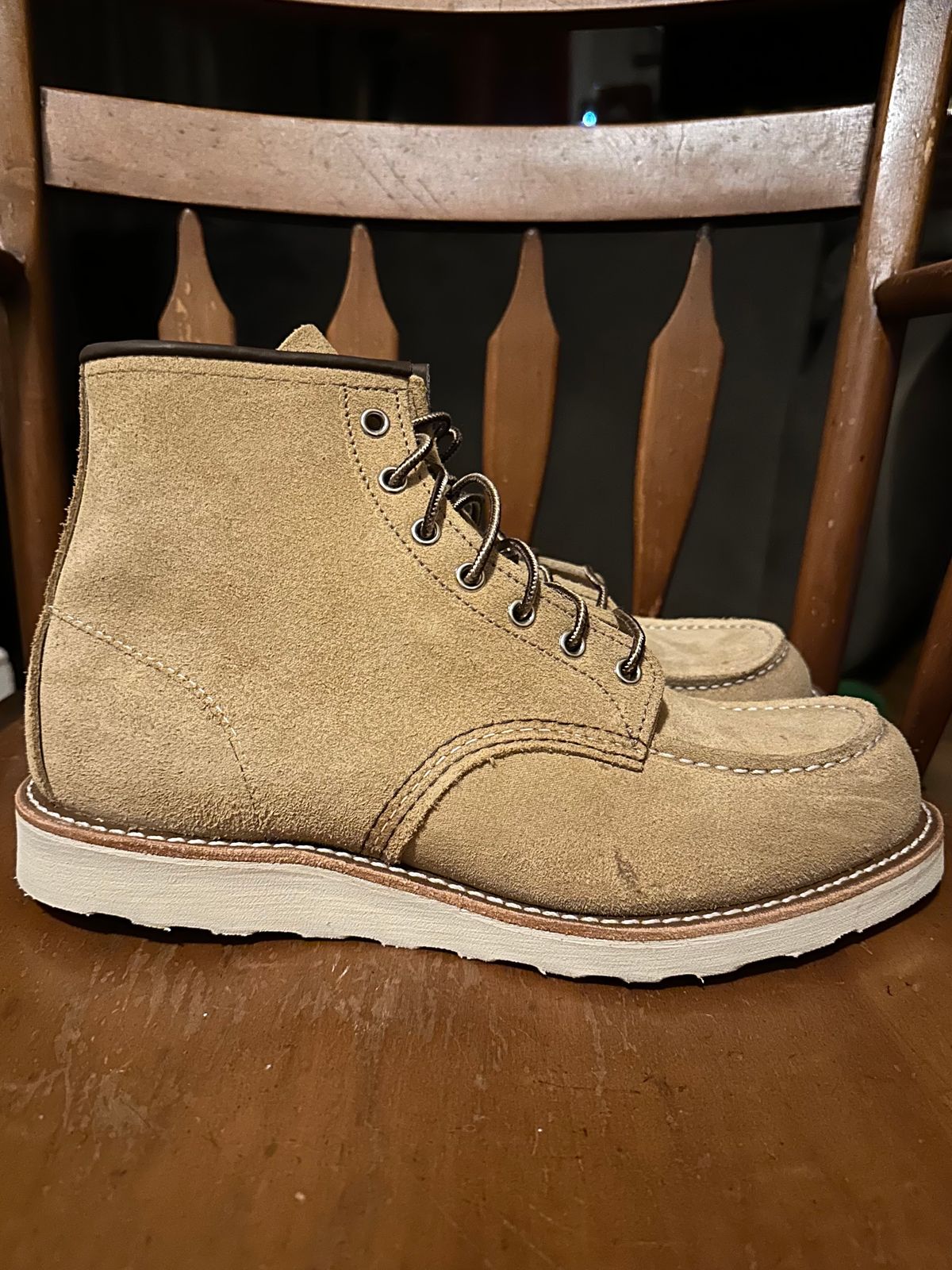 Photo by tmcginness on October 1, 2023 of the Red Wing 6-Inch Classic Moc in S.B. Foot Hawthorne Abilene.