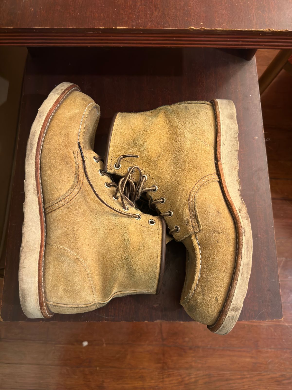 Photo by tmcginness on December 6, 2023 of the Red Wing 6-Inch Classic Moc in S.B. Foot Hawthorne Abilene.