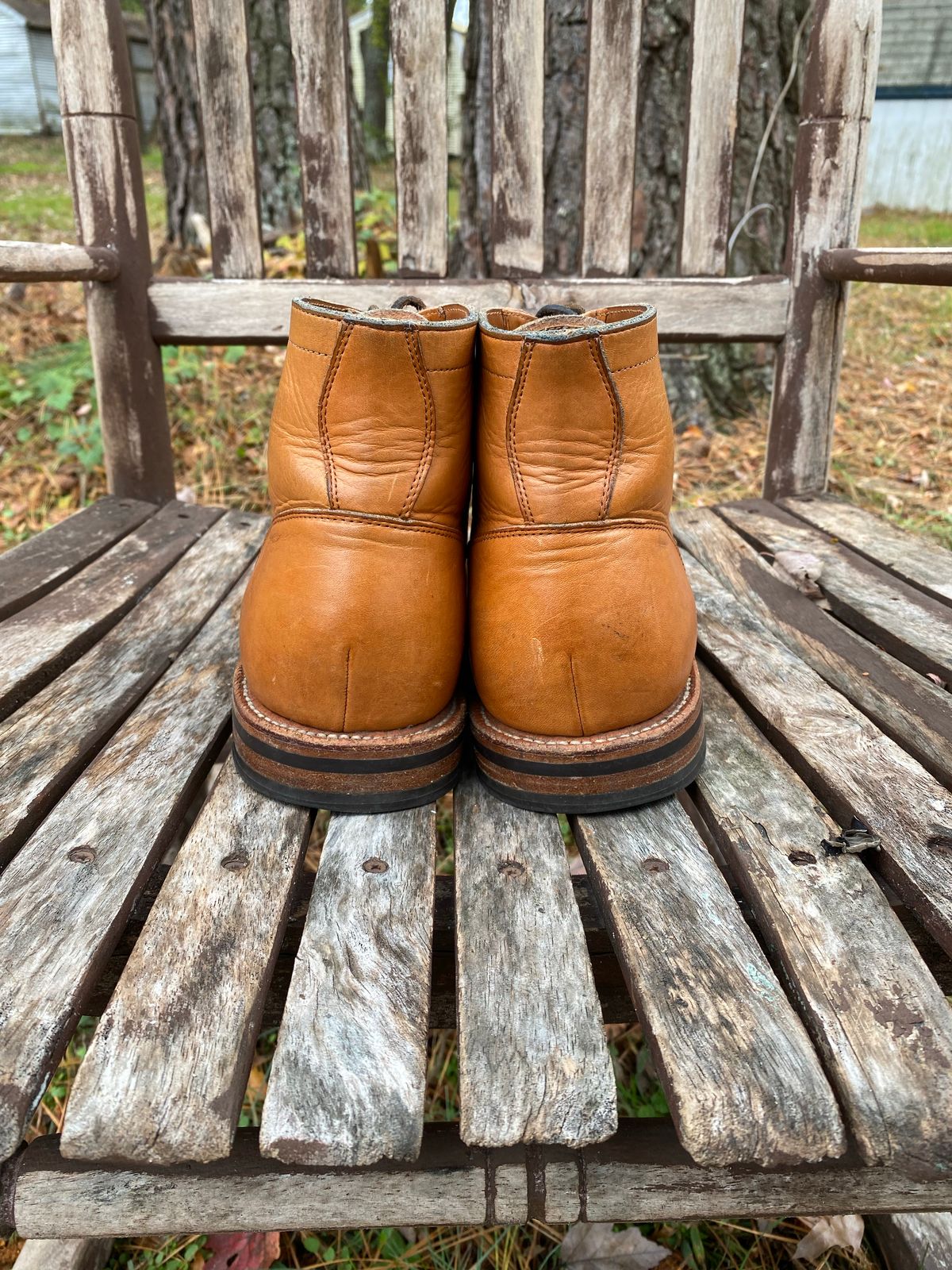 Photo by tmcginness on November 1, 2022 of the Grant Stone Diesel Boot in Horween Natural Essex.