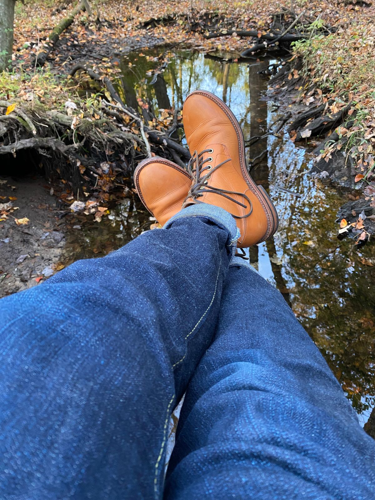 Photo by tmcginness on November 4, 2022 of the Grant Stone Diesel Boot in Horween Natural Essex.