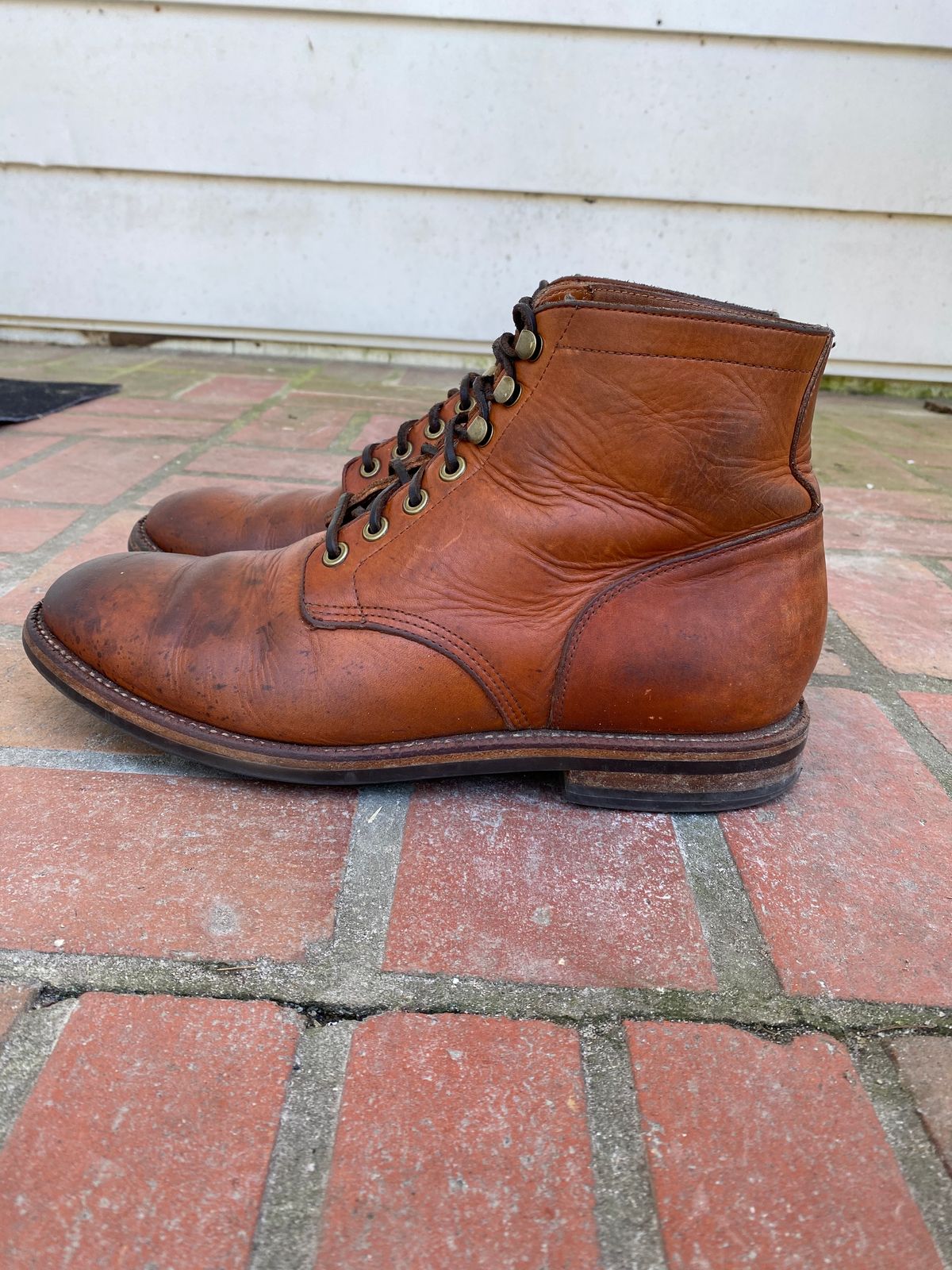 Photo by tmcginness on February 4, 2023 of the Grant Stone Diesel Boot in Horween Natural Essex.