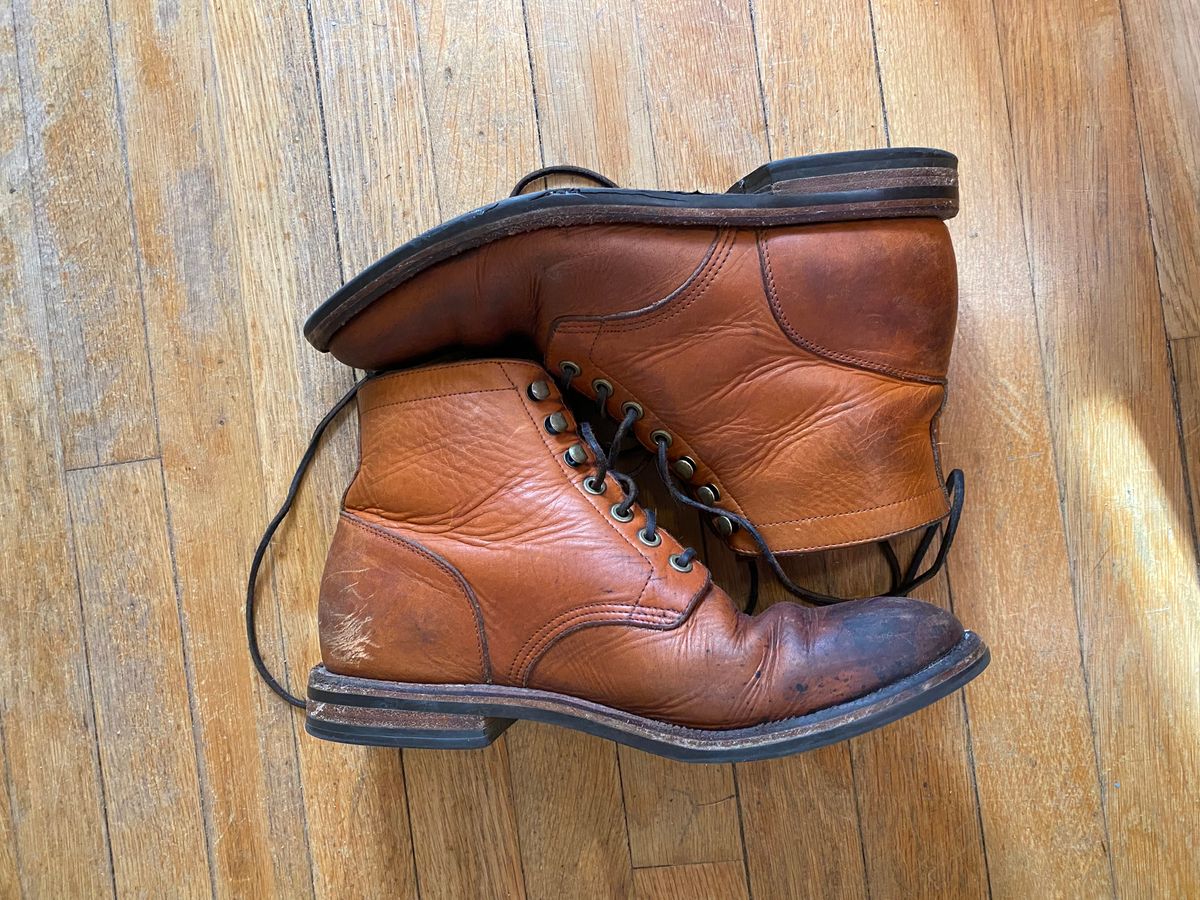 Photo by tmcginness on March 5, 2023 of the Grant Stone Diesel Boot in Horween Natural Essex.