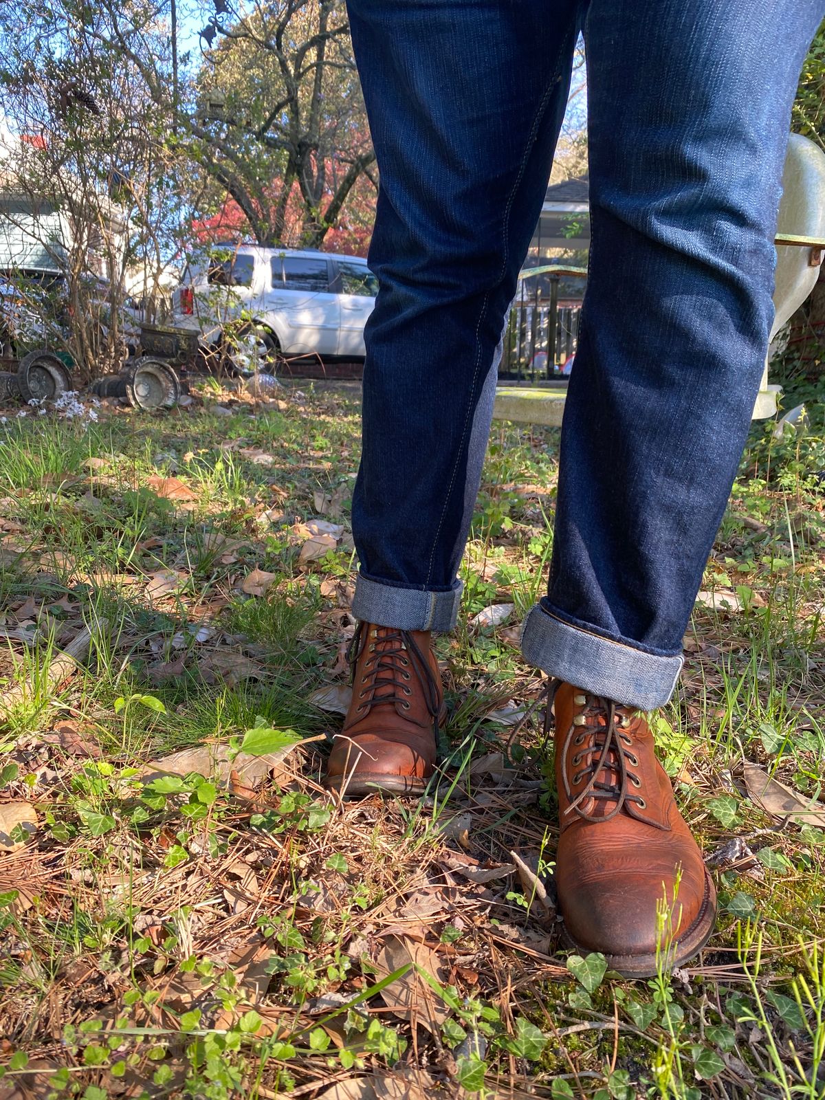 Photo by tmcginness on April 3, 2023 of the Grant Stone Diesel Boot in Horween Natural Essex.