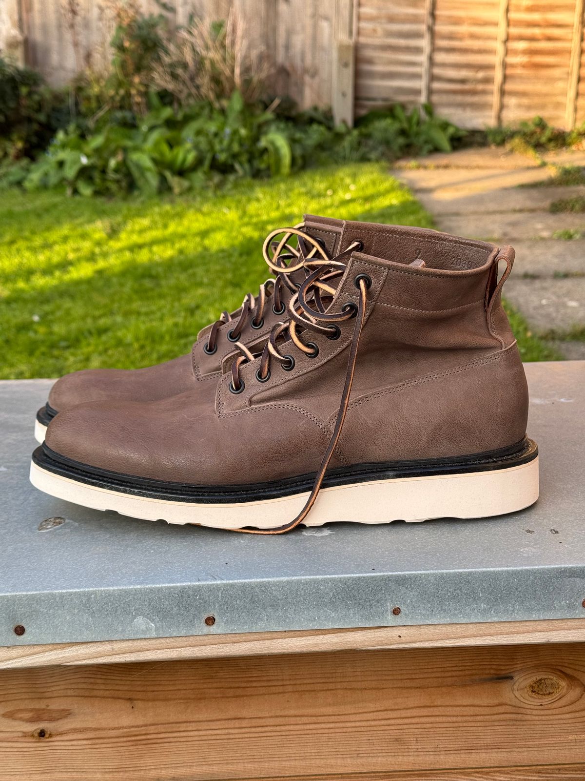 Photo by elliottjhill on September 30, 2025 of the Viberg Scout Boot in Asfalto Washed Kangaroo.